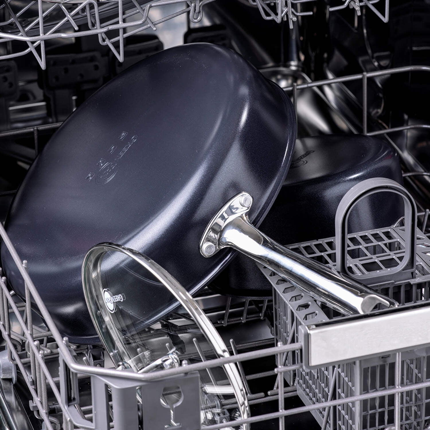 GreenPan Chatham Black Ceramic Nonstick 5-Piece Cookware Set - Image 8