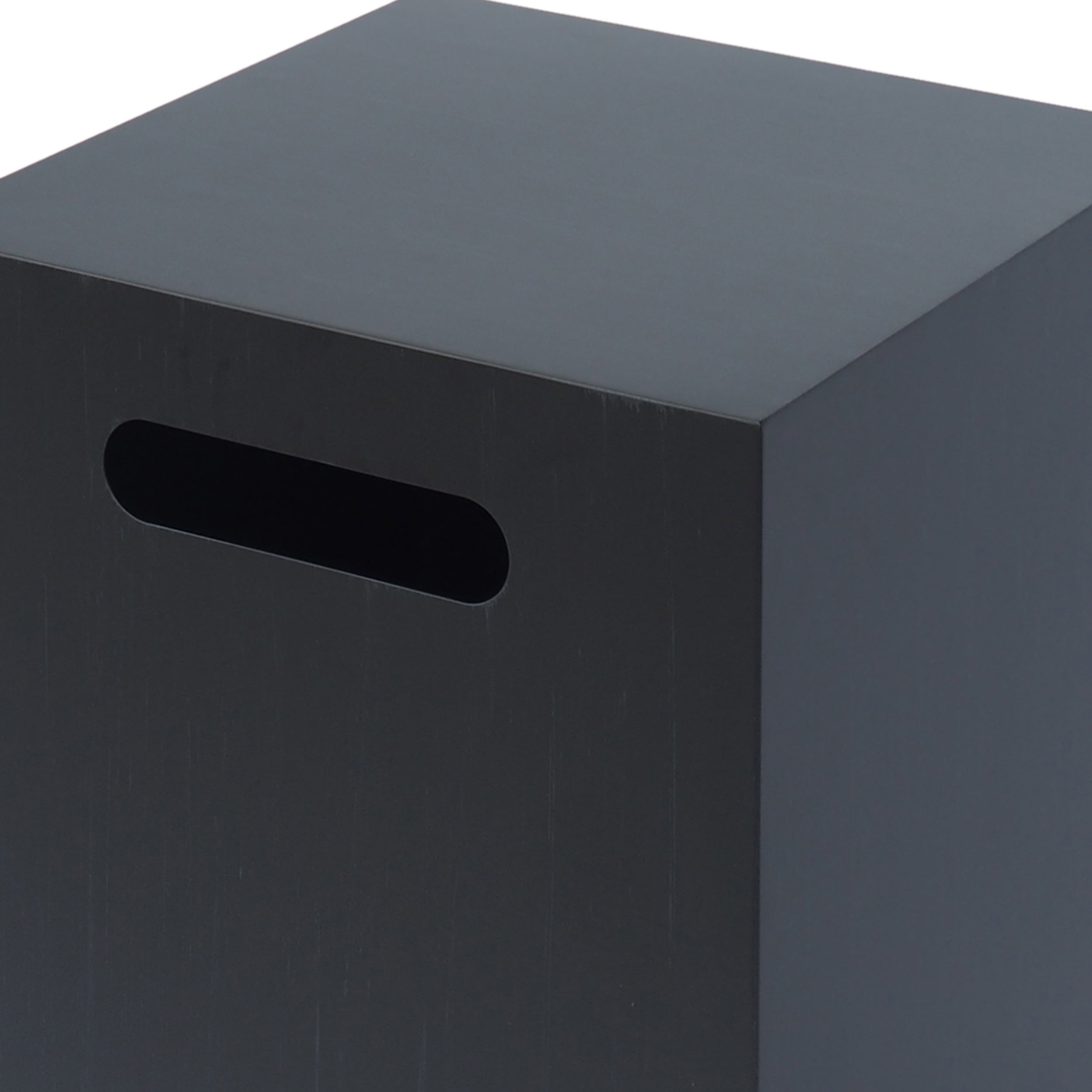 Reign Outdoor Rectangular Iron Gas Fire Pit , Dark Grey - Image 2