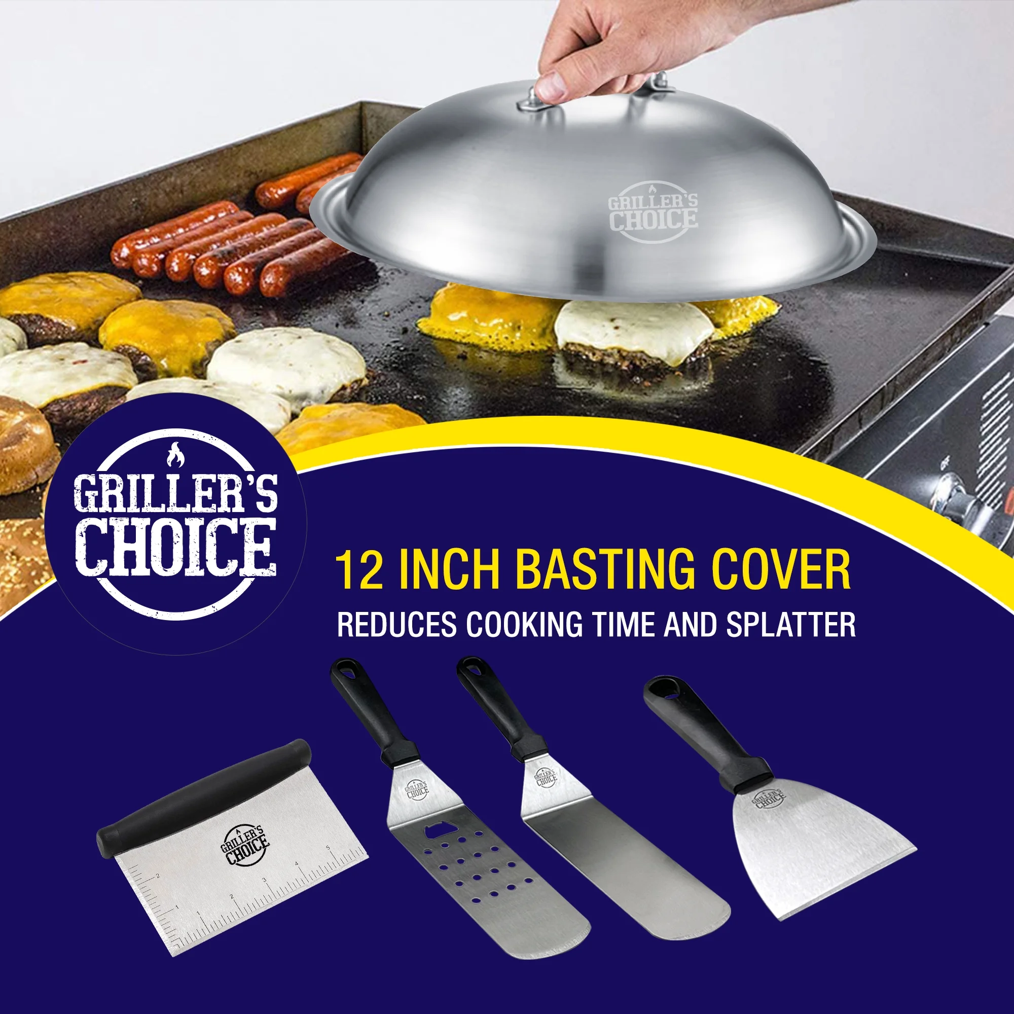 Grillers Choice 32 piece Griddle Spatula Set Metal - Grilling Accessories, Stainless Steel, Flat Top, Grill, Hibachi,Grilling Utensils. Designed By Chef and BBQ Judge - Image 8