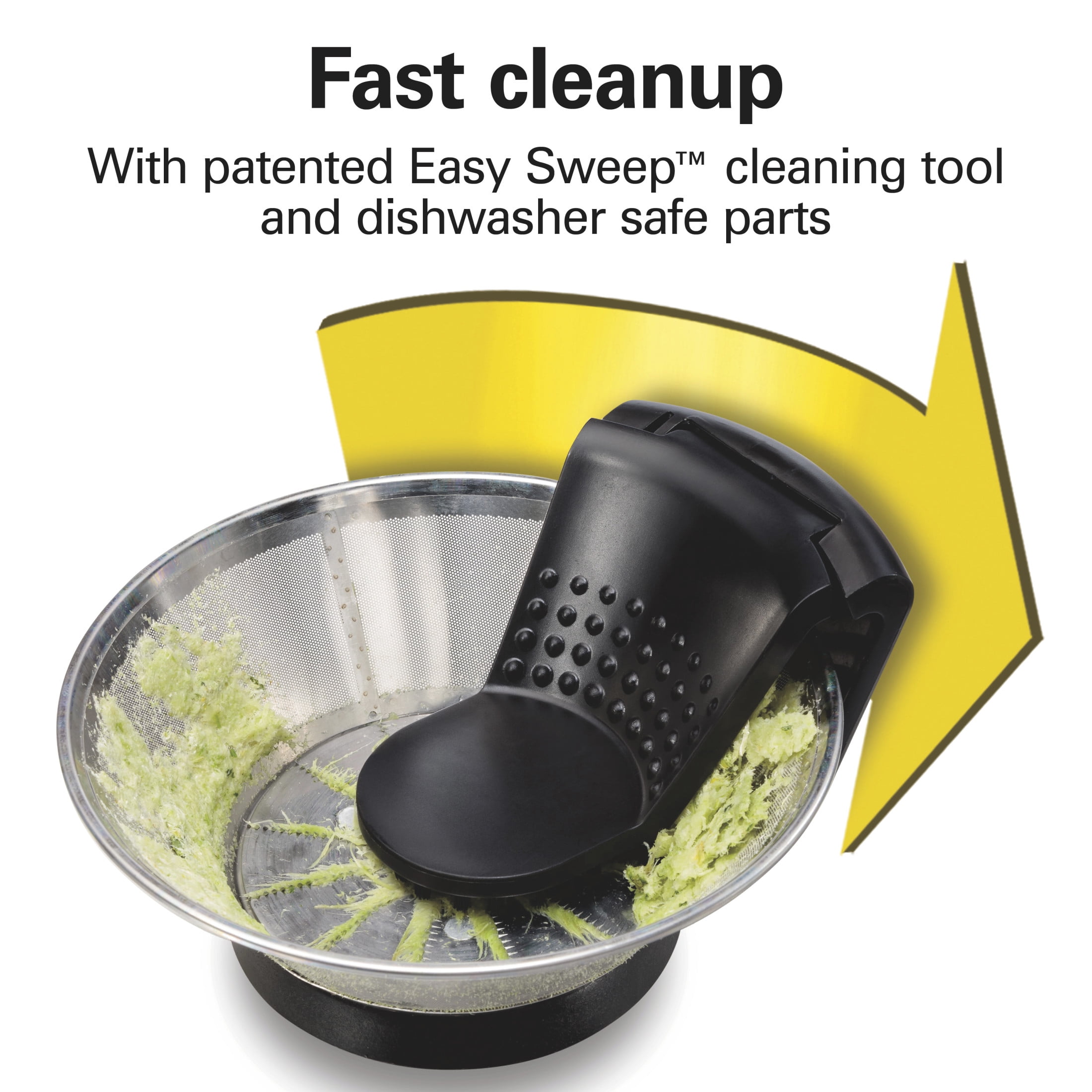 Hamilton Beach Easy Clean Juicer, Juice Extractor, Easy Sweep Cleaning Tool, Big Mouth Chute, 800 W - Image 2