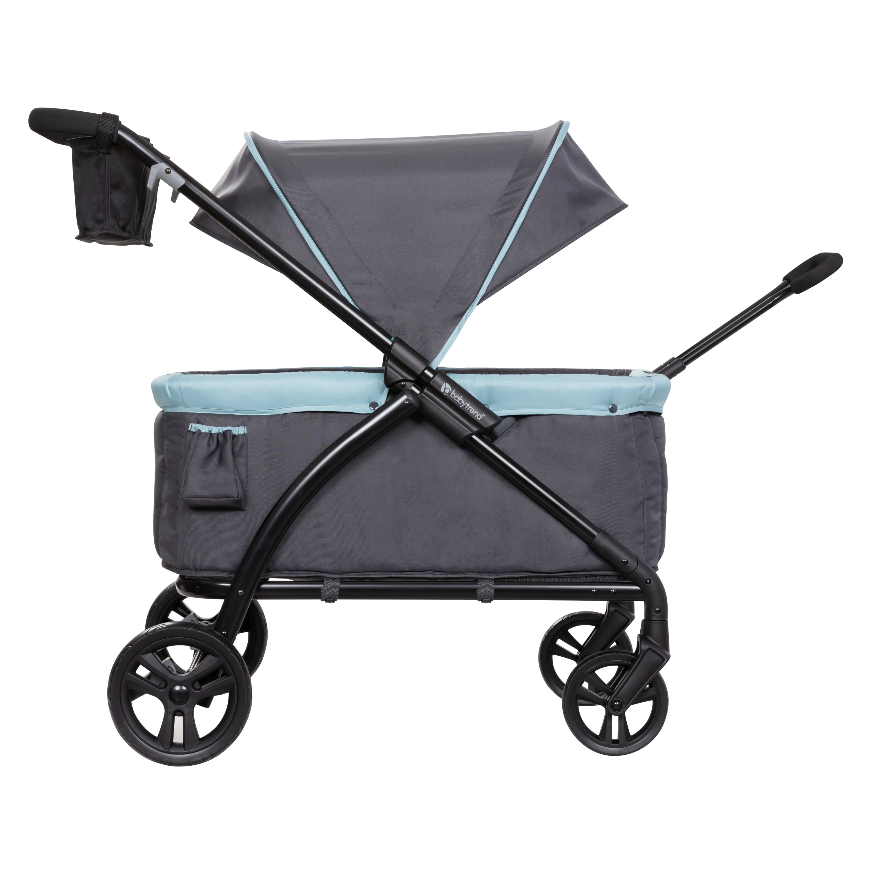 Baby Trend Tour LTE 2-in-1 Wagon Stroller, Compact Fold, Blue - Image 2