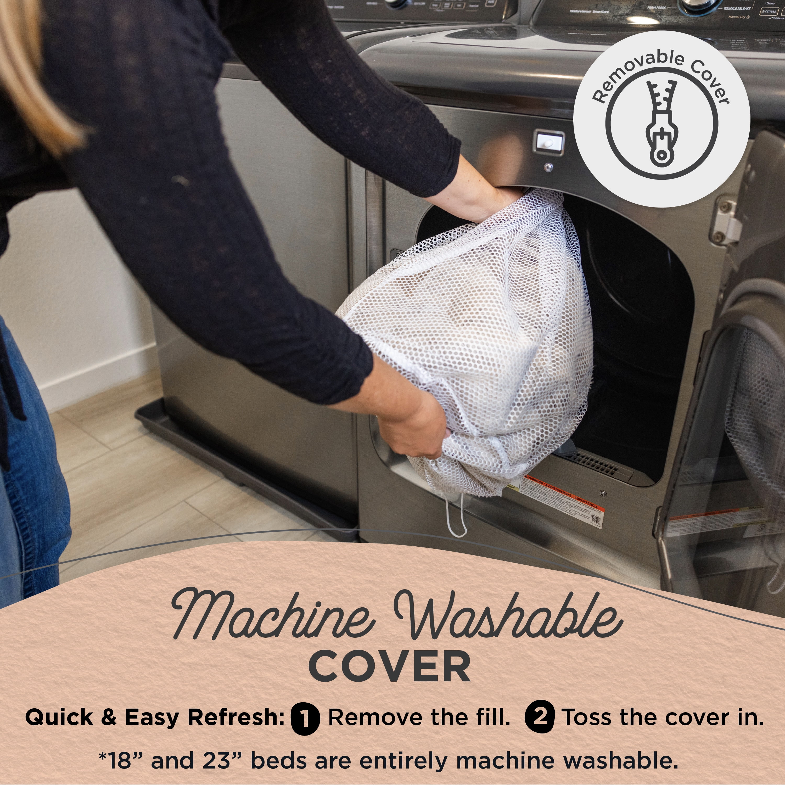 Best Friends by Sheri The Original Calming Donut Dog Bed – Washable Plush Pet Bed for Large Breeds up to 100 lbs, Lux Faux Fur, Oyster, Large (36" x 36") - Image 4