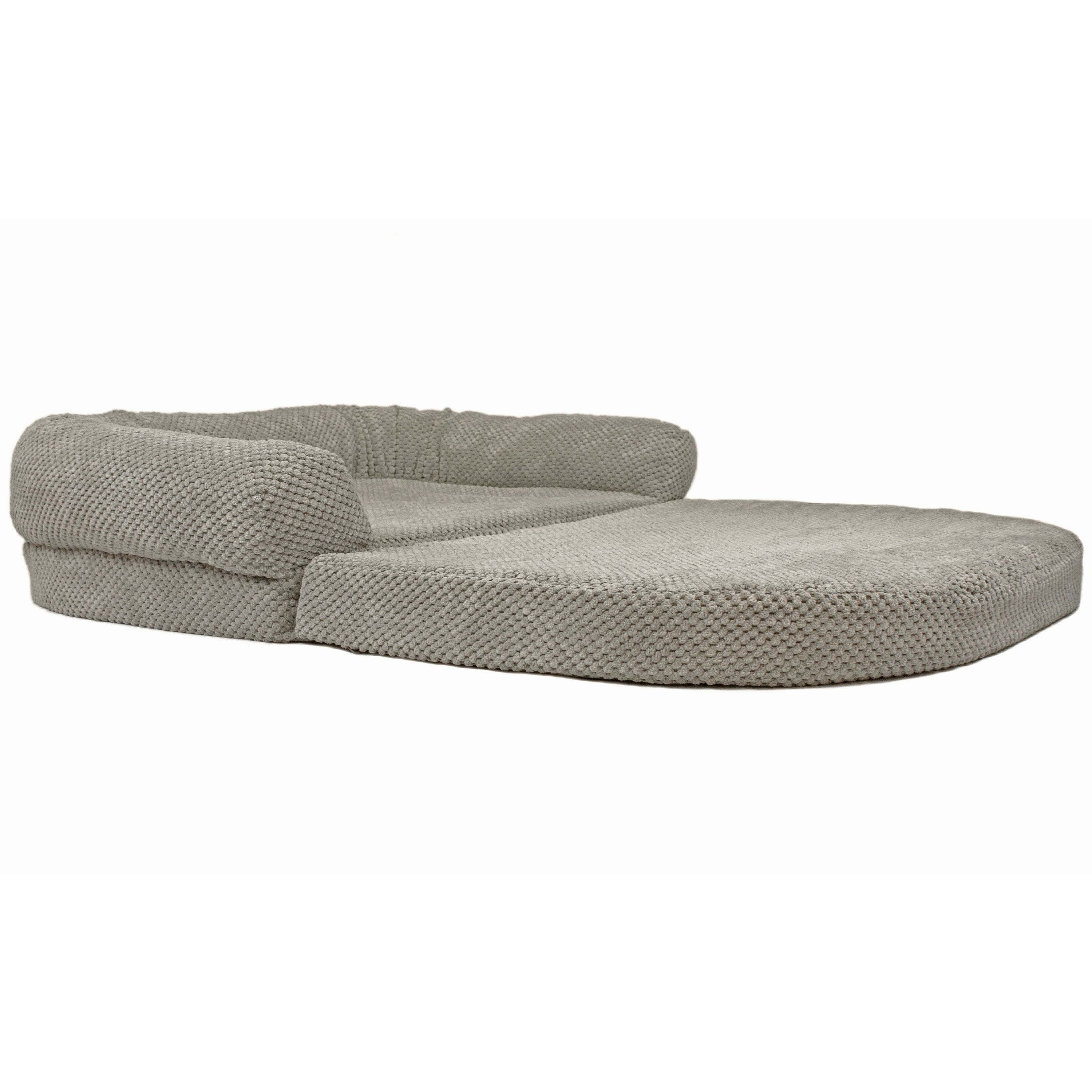 Precious Tails Chenille Round Sofa Fold Out Orthopedic Dog Bed - Image 2