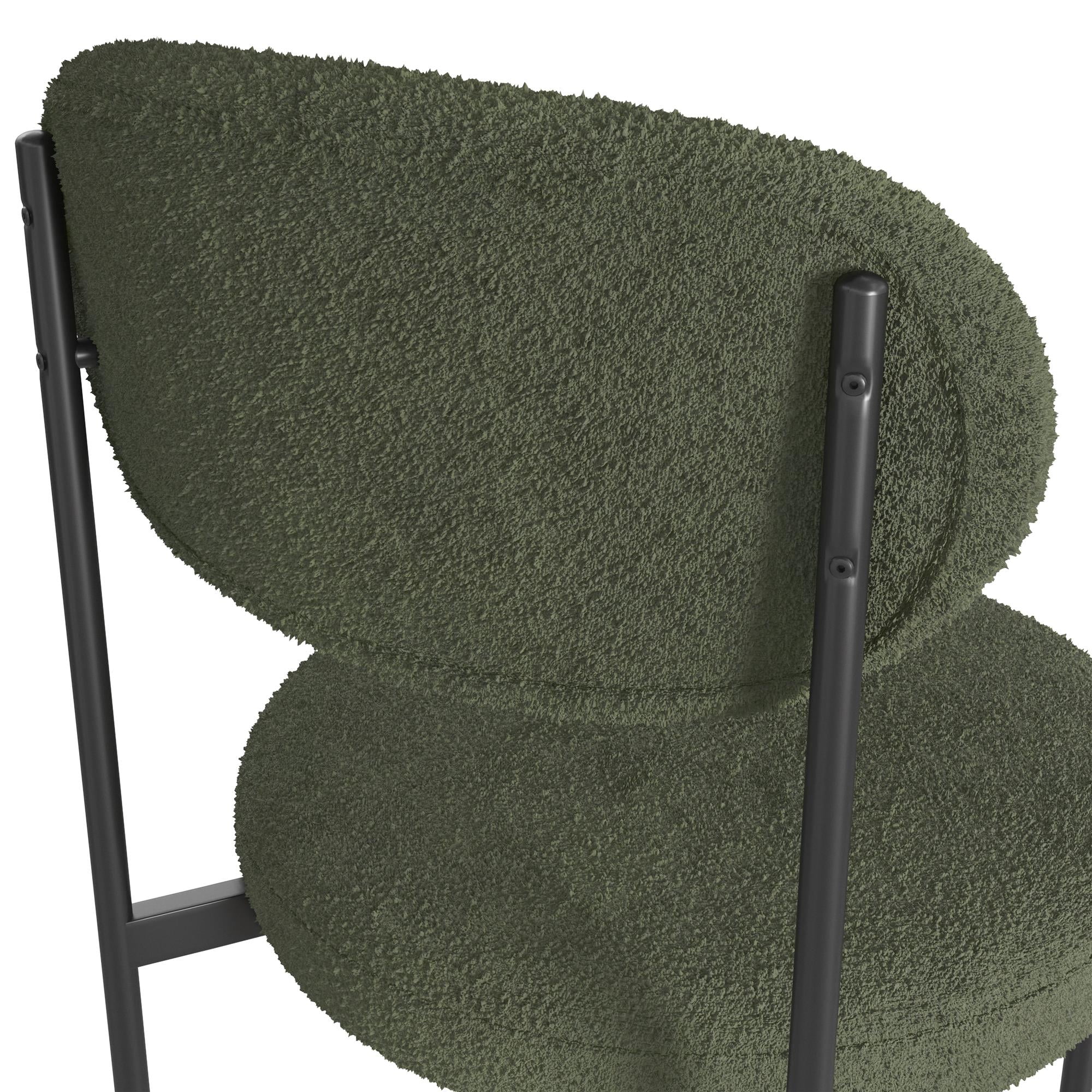 Better Homes & Gardens Boucle Dining Chairs, Olive, 2 Pack - Image 13