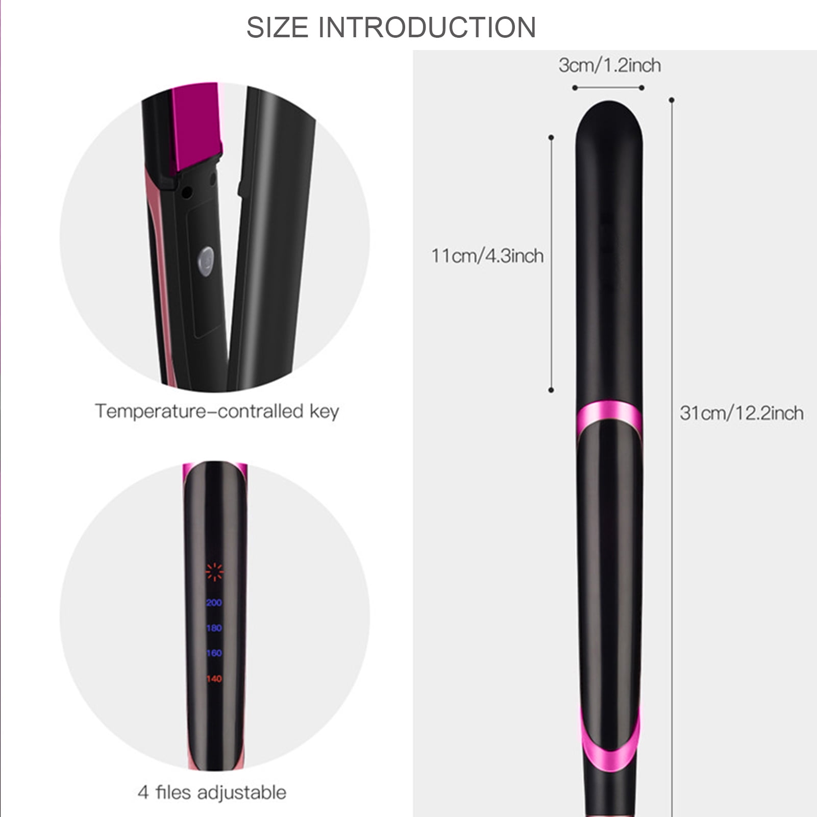 Straightener - 2 in 1 Ceramic Hair Straightener - Titanium Hair Straightener with Dual Voltage, Infrared Hair Iron for All Hair - Image 5