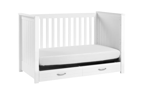 DaVinci Asher 3-in-1 Convertible Crib with Toddler Bed Conversion Kit in White Finish - Image 2
