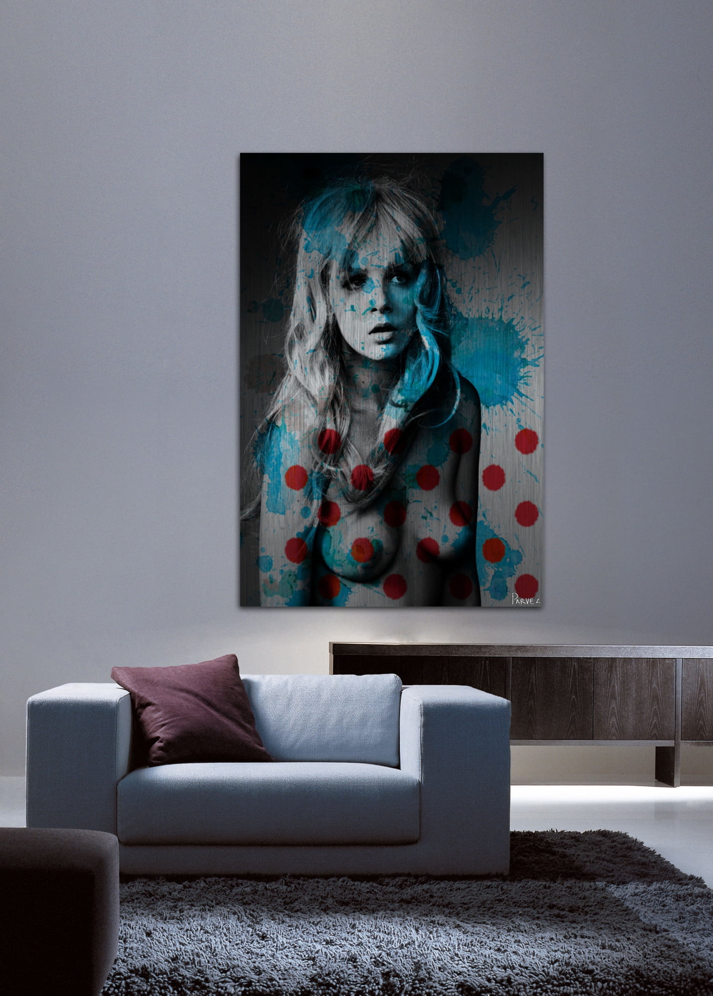 American Beauty by Parvez Taj Painting Print on Brushed Aluminum - Image 2