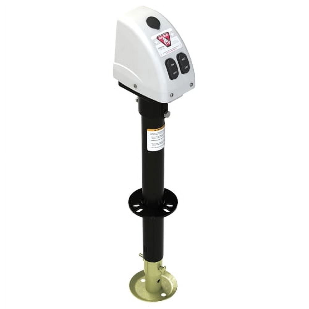 Bulldog A-Frame Powered Drive Trailer Jack 3,500 lbs - 14 in. Lift - Drop Leg - White Cover - Image 4