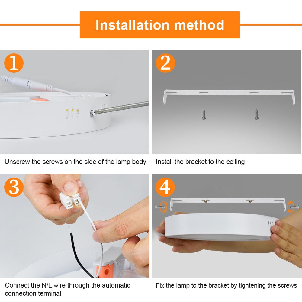 5 Packs DingLiLighting 8.9" Modern LED Flush Mount Ceiling Light Round Panel Lights Wall Light Fixture for Bedroom Kitchen Hallway Bathroom Closet, 18W Cold White 5000K - Image 4