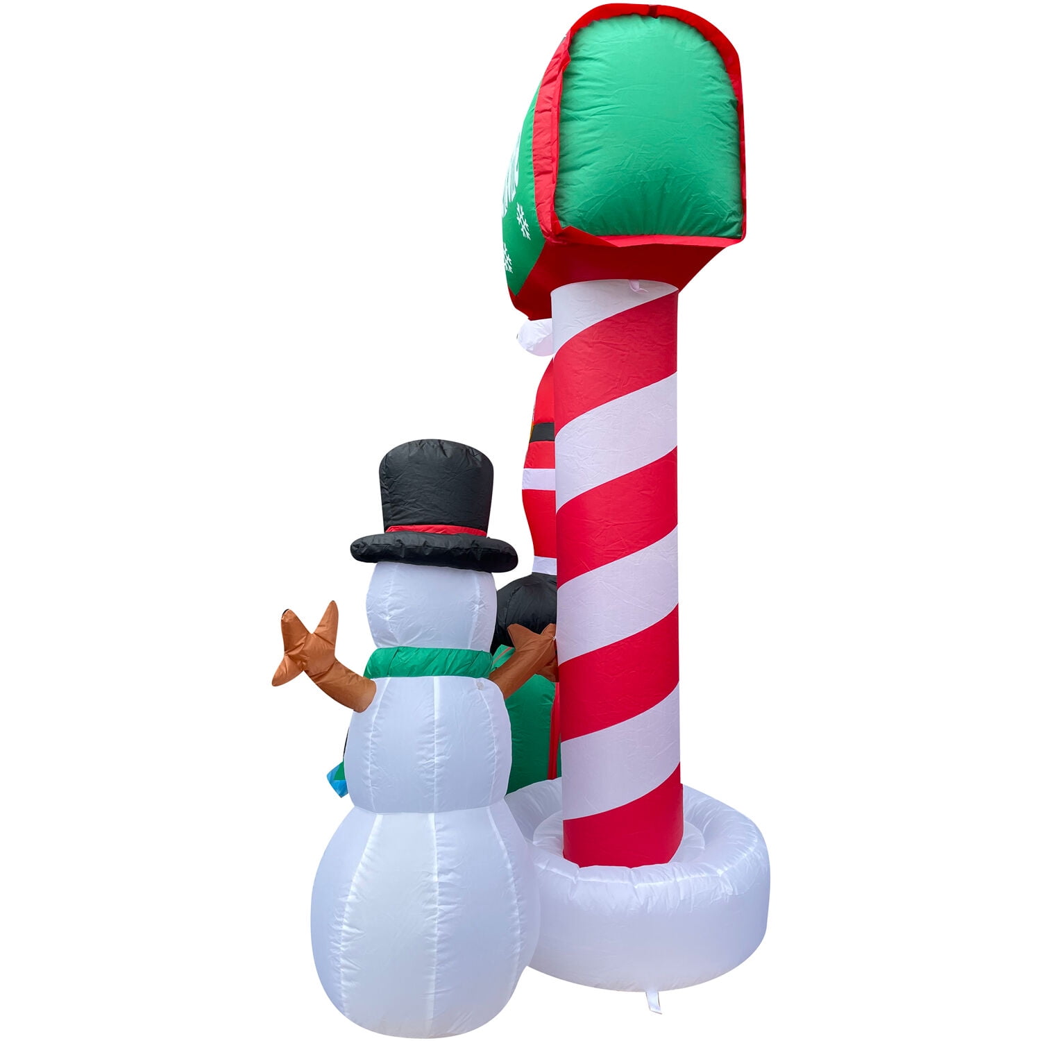 Christmas Time 6-Ft. Pre-Lit Inflatable Welcome Mailbox with Santa Claus, Snowman, and Penguin, Outdoor Blow-Up Festive Celebration Party Decor for Christmas Holiday, CT-SASNPGN061-L - Image 6