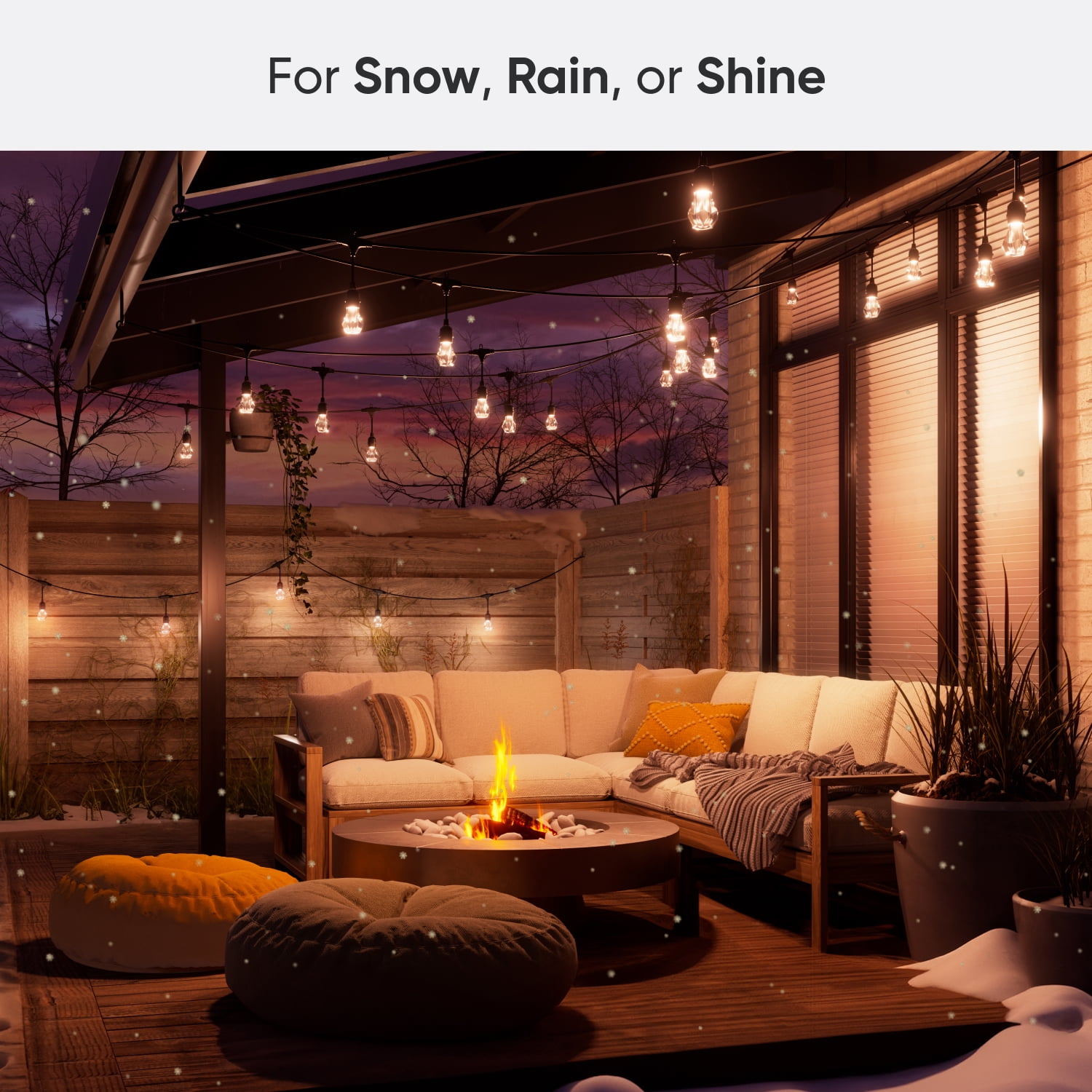 Nanoleaf Essentials Matter Smart Multicolor Outdoor String Lights Smarter Kit 15m (49ft) - Image 4