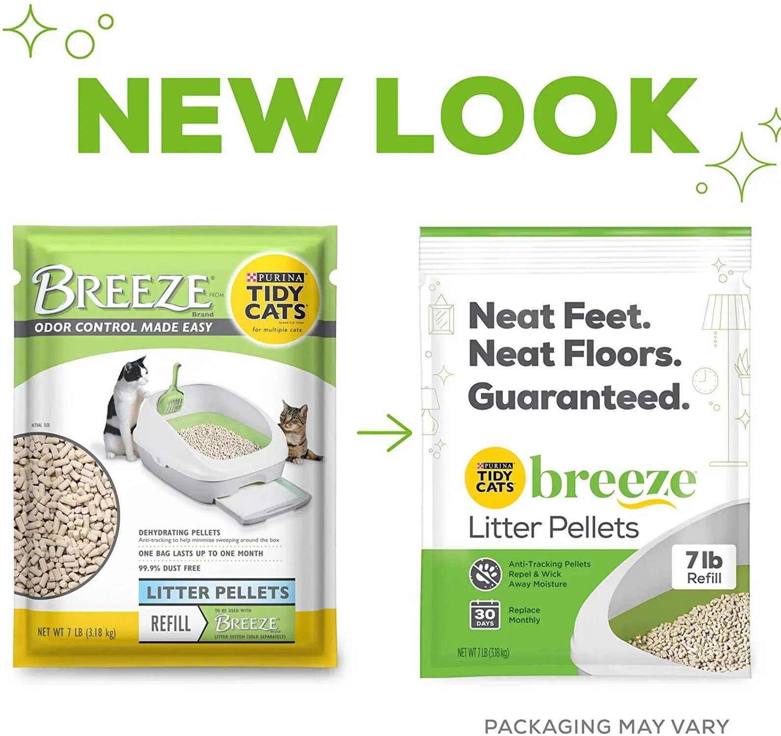 (4 pack) Purina Tidy Cats Breeze Unscented 99.9 Percent Dust Free, Multi Cat, Zeolite Pellet Cat Litter Refill - Image 3