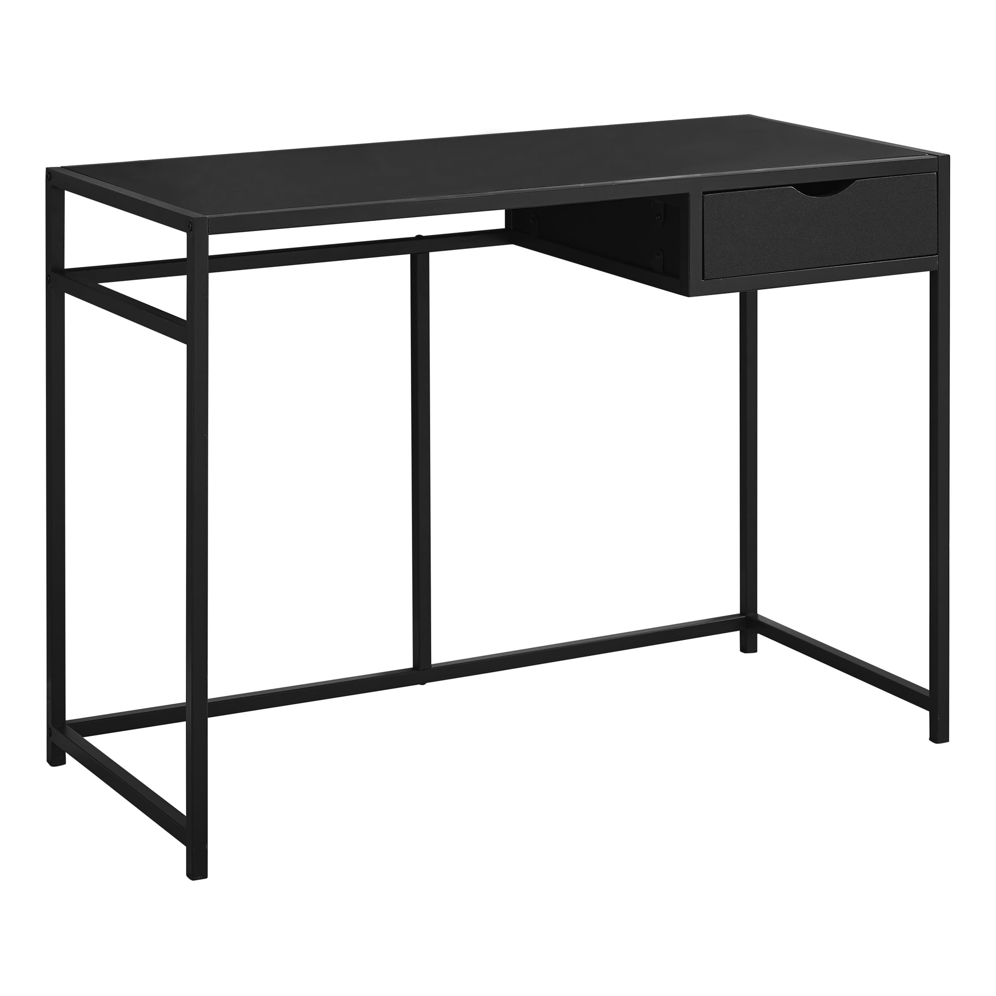 Computer Desk - 1 Storage Drawer / Metal Frame - 42"L - Black / Black - Image 3