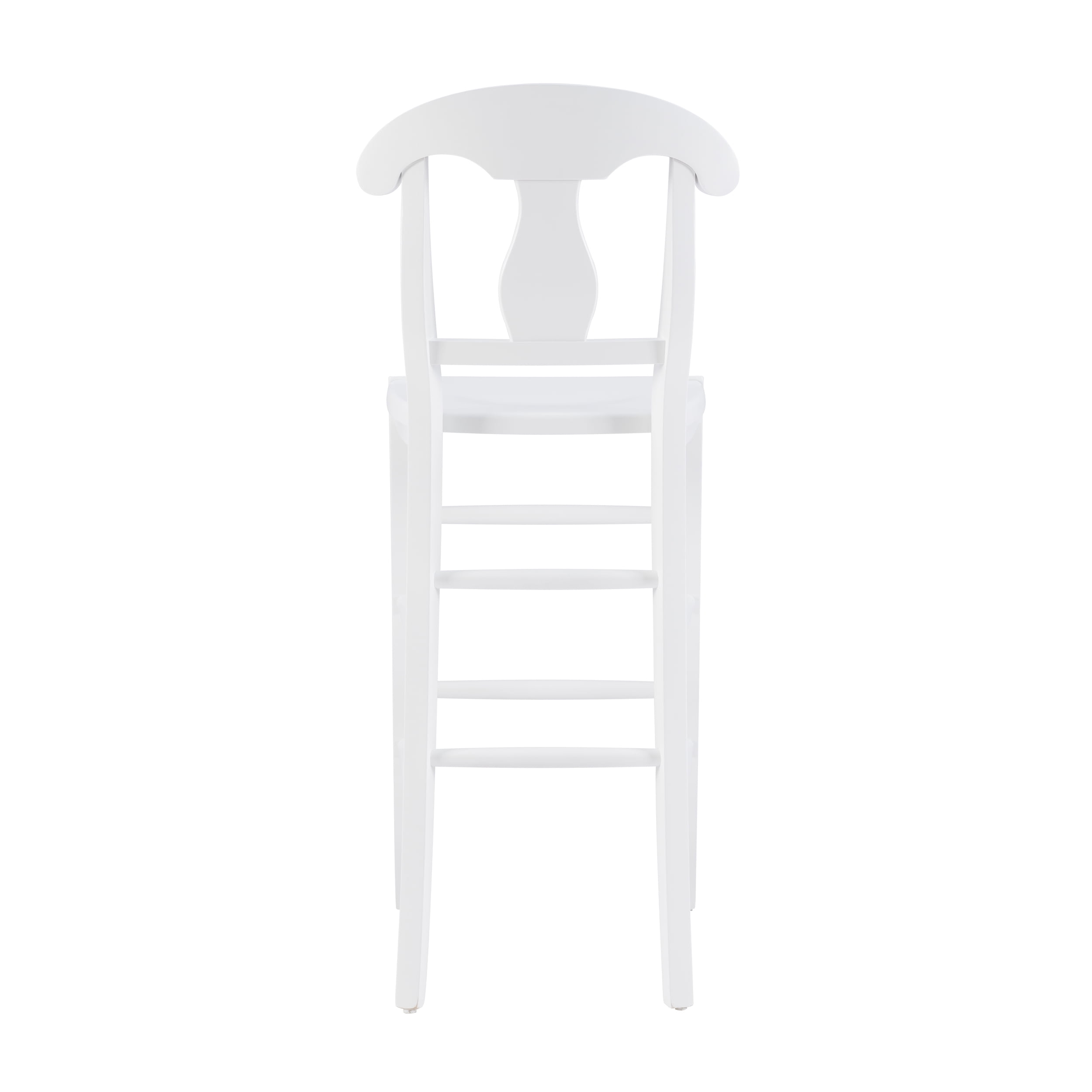 Linon Ezra 29" Indoor Wood Bar Stool, Set of 2, White - Image 3