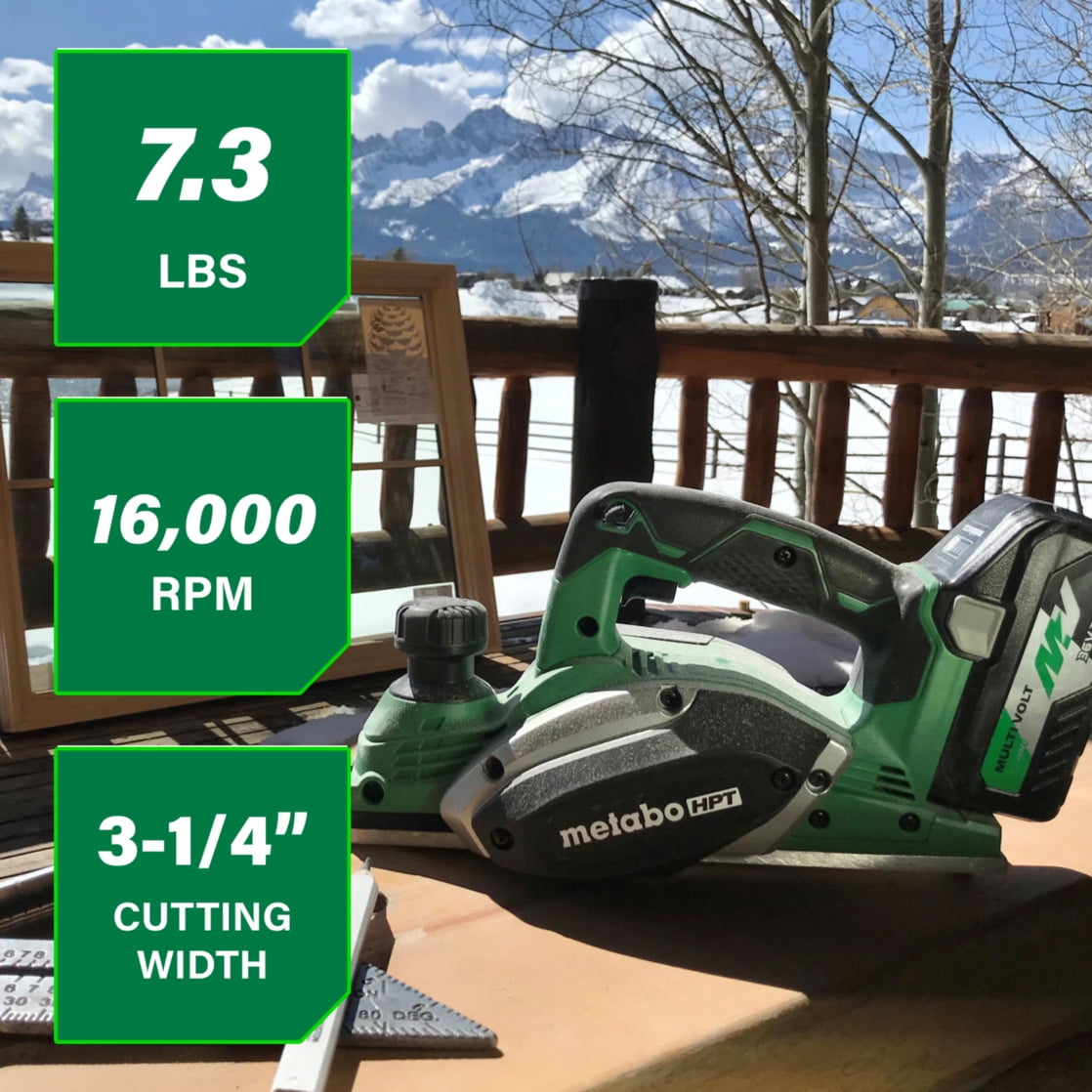 Metabo HPT 18V MultiVolt™ Cordless Hand Planer | Tool Only - No Battery | 3-1/4-Inch | P18DSLQ4 - Image 4