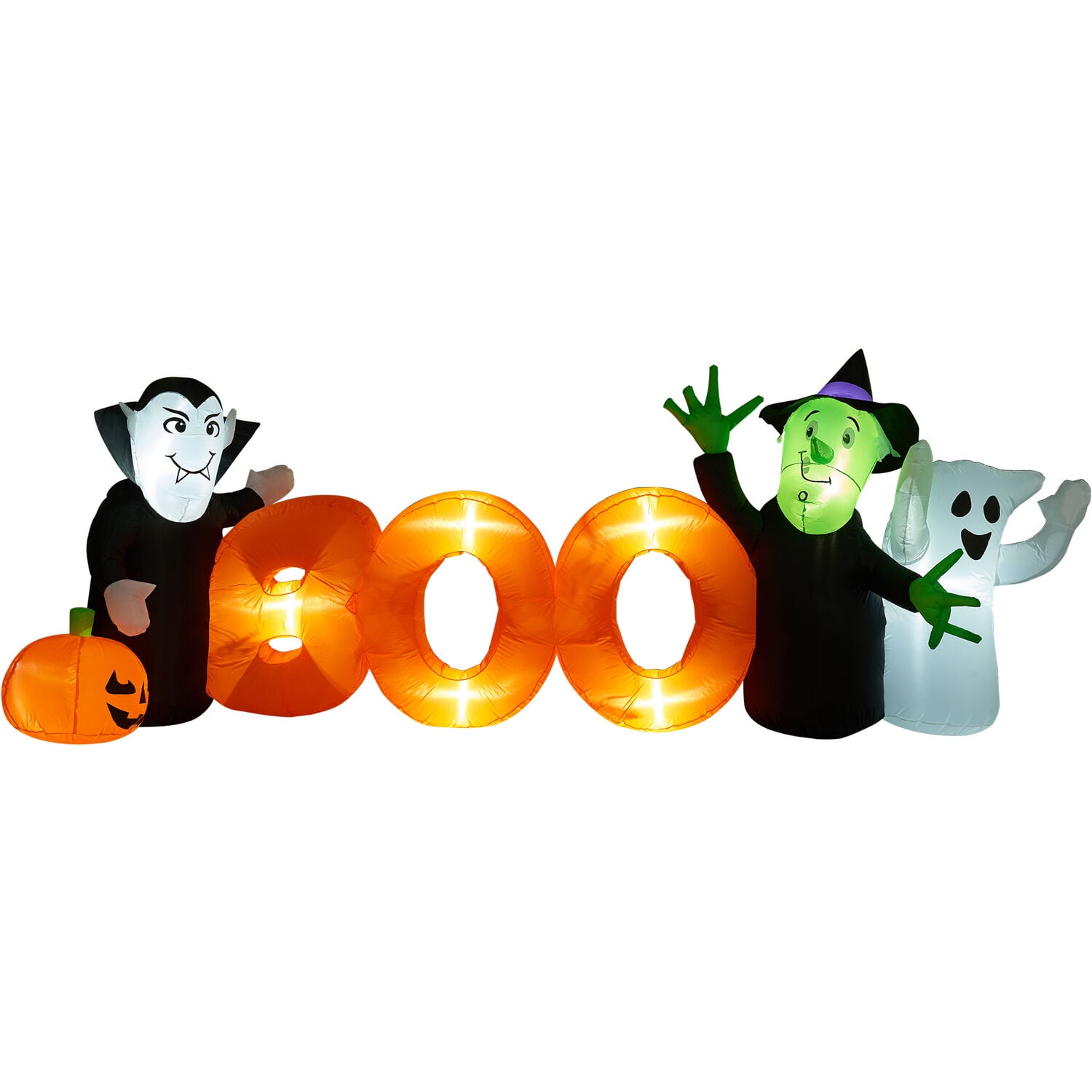 Haunted Hill Farm 10 ft Wide BOO Sign with Lights Halloween Blow Up Inflatable, HIBOOSGN101-L - Image 6