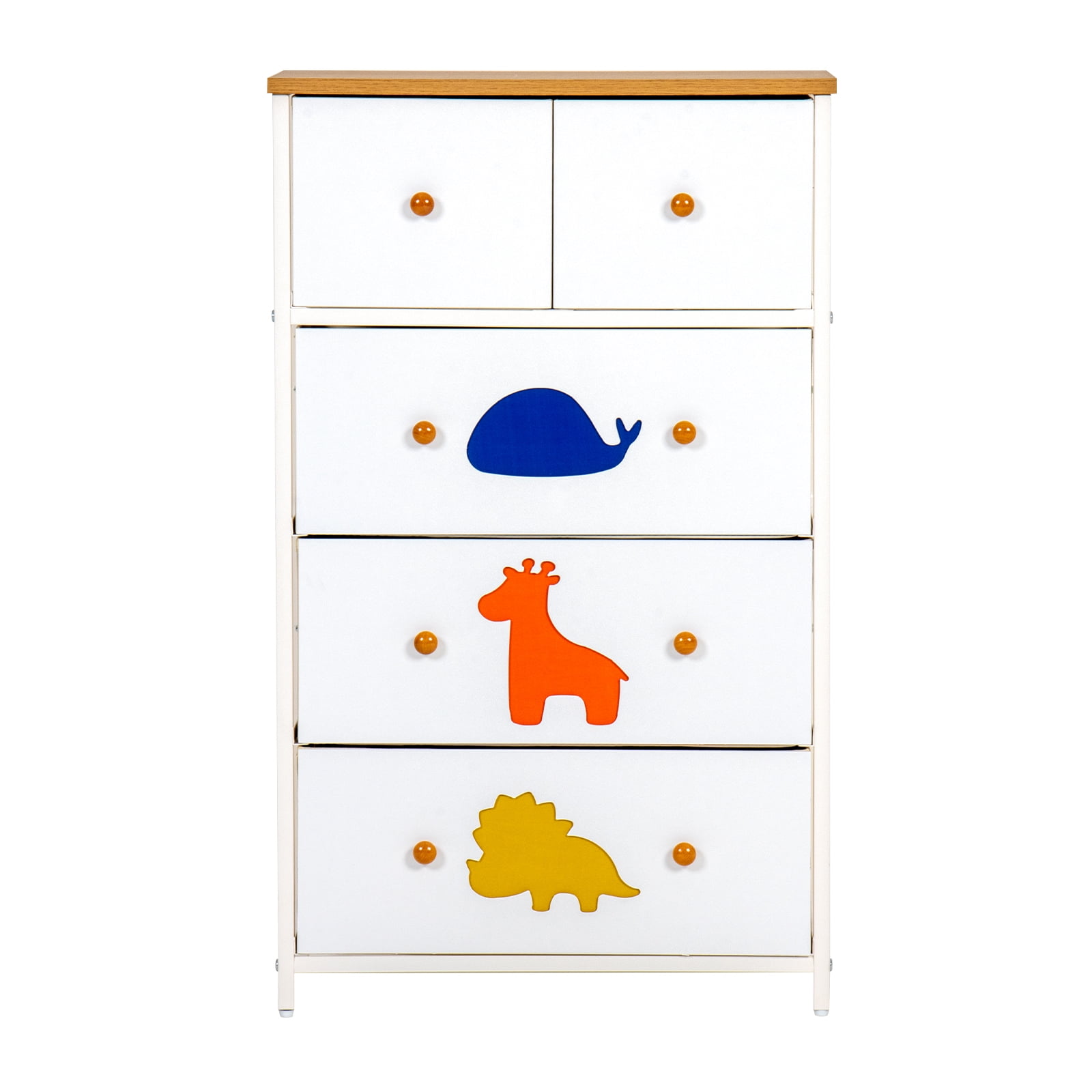 FRAPOW Dresser for Bedroom, Bedside Dresser with 5 Drawers, Chest of Drawers for Kids Adult, White - Image 3