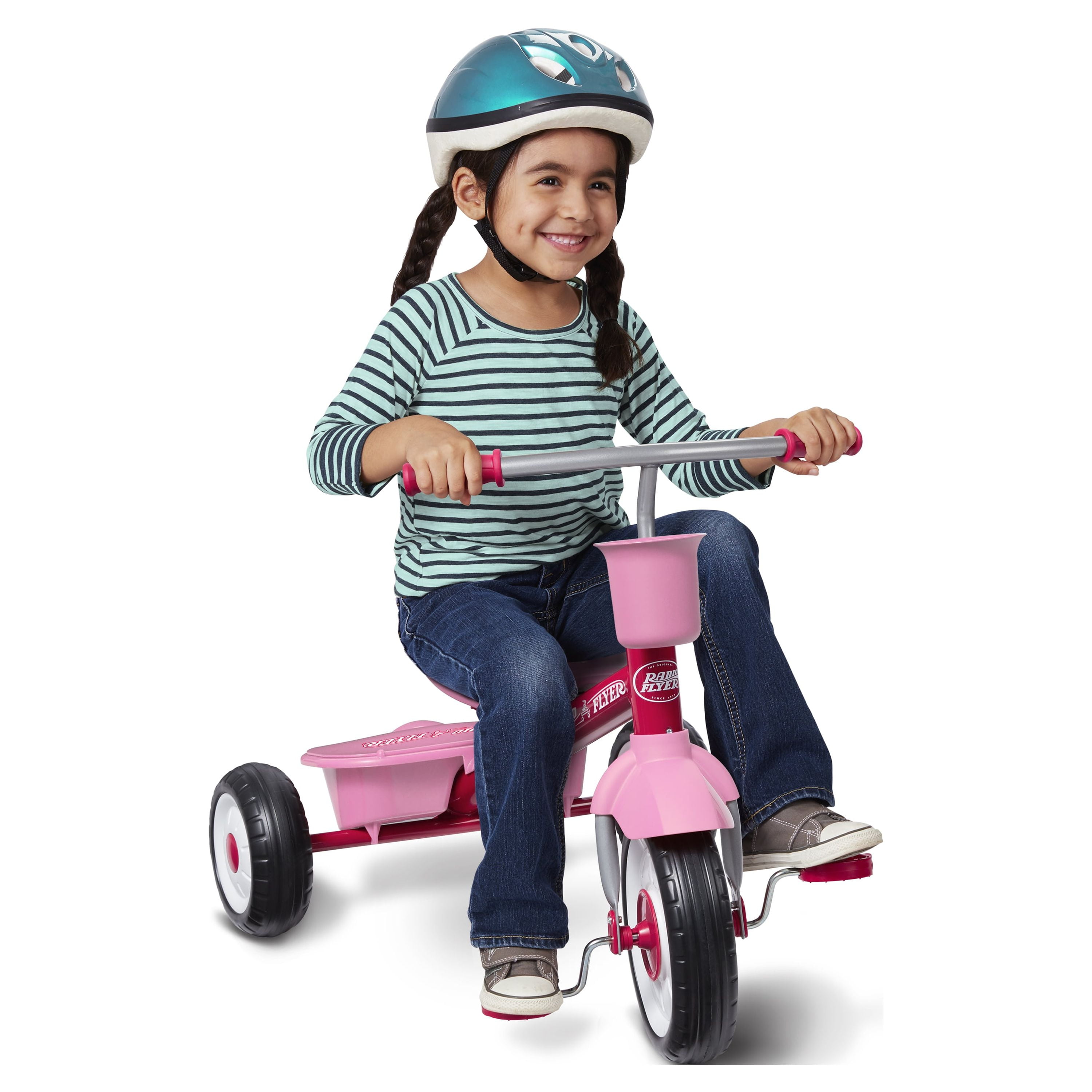 Radio Flyer 4-in-1 Stroll 'N Trike Infant and Toddler Tricycle Stroller, Pink - Image 26