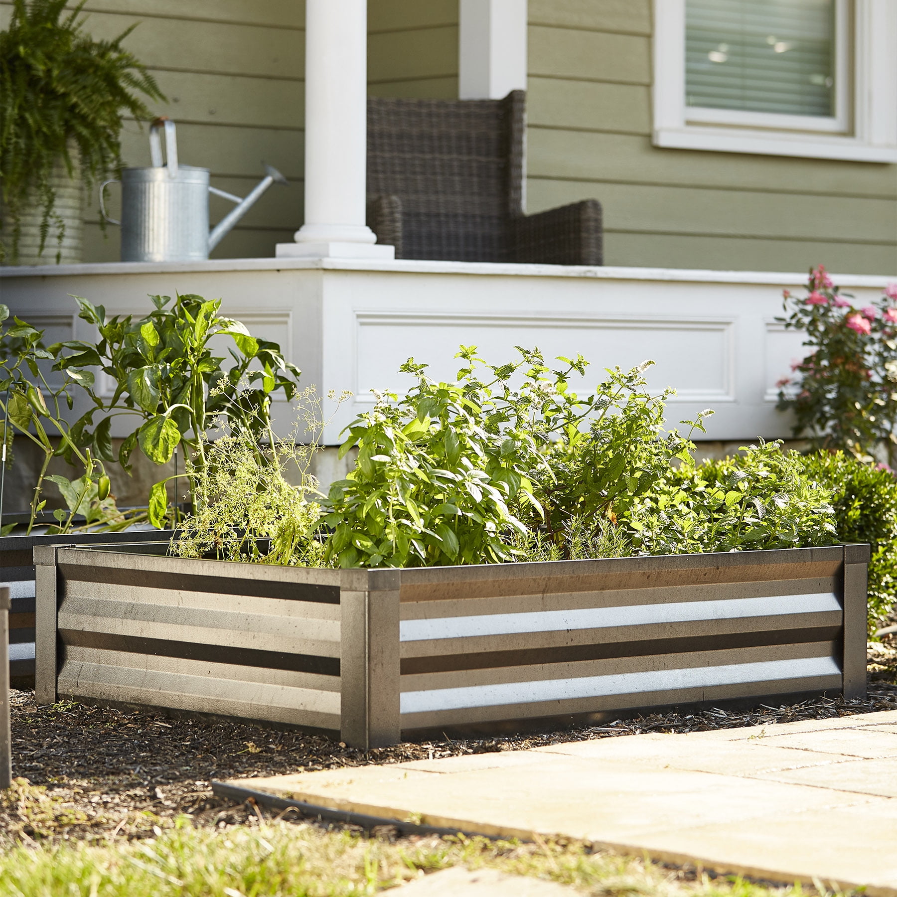 Panacea Antique Iron Raised Garden Bed, 4 ft x 2 ft Vintage Metal Planter for Flowers & Vegetables - Image 4