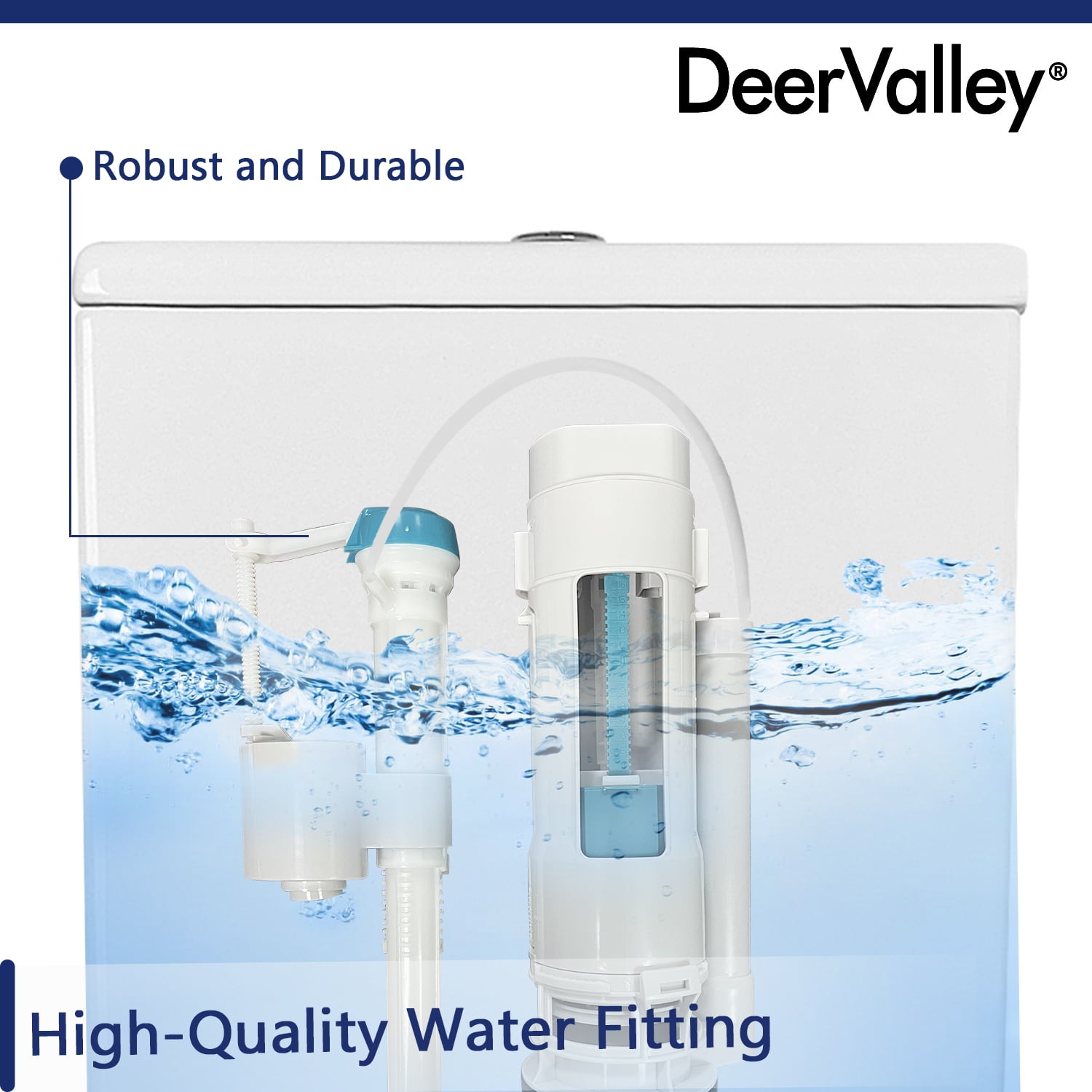 Ace One-Piece 0.8/1.28 GPF Dual-Flush Rectangular Floor Mounted Toilet in White (Seat Included) - Image 8