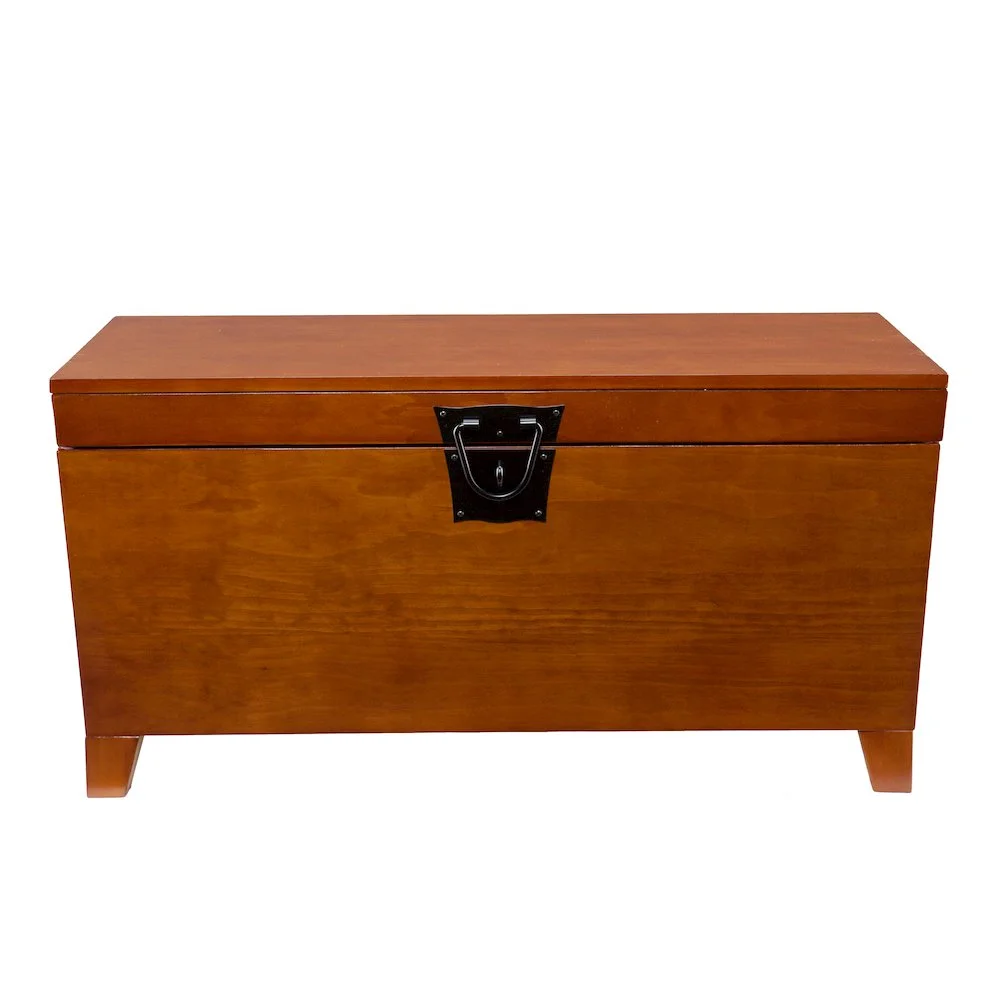 Pyramid Trunk Coffee Table, Transitional style, Mission Oak - Image 2