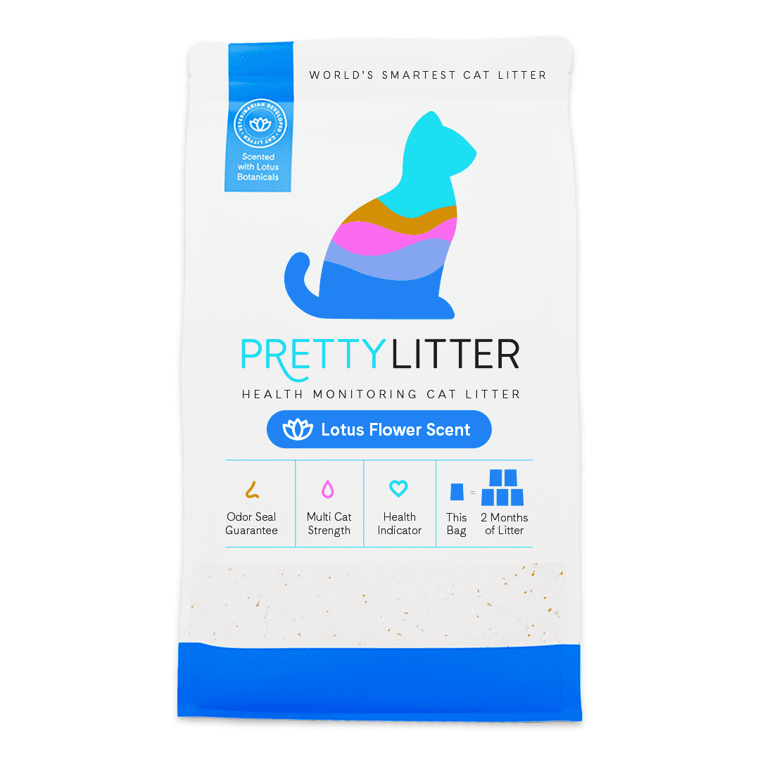 (4 pack) PrettyLitter Health Monitoring Cat Litter, Lotus Flower Scent, 8lb - Image 2
