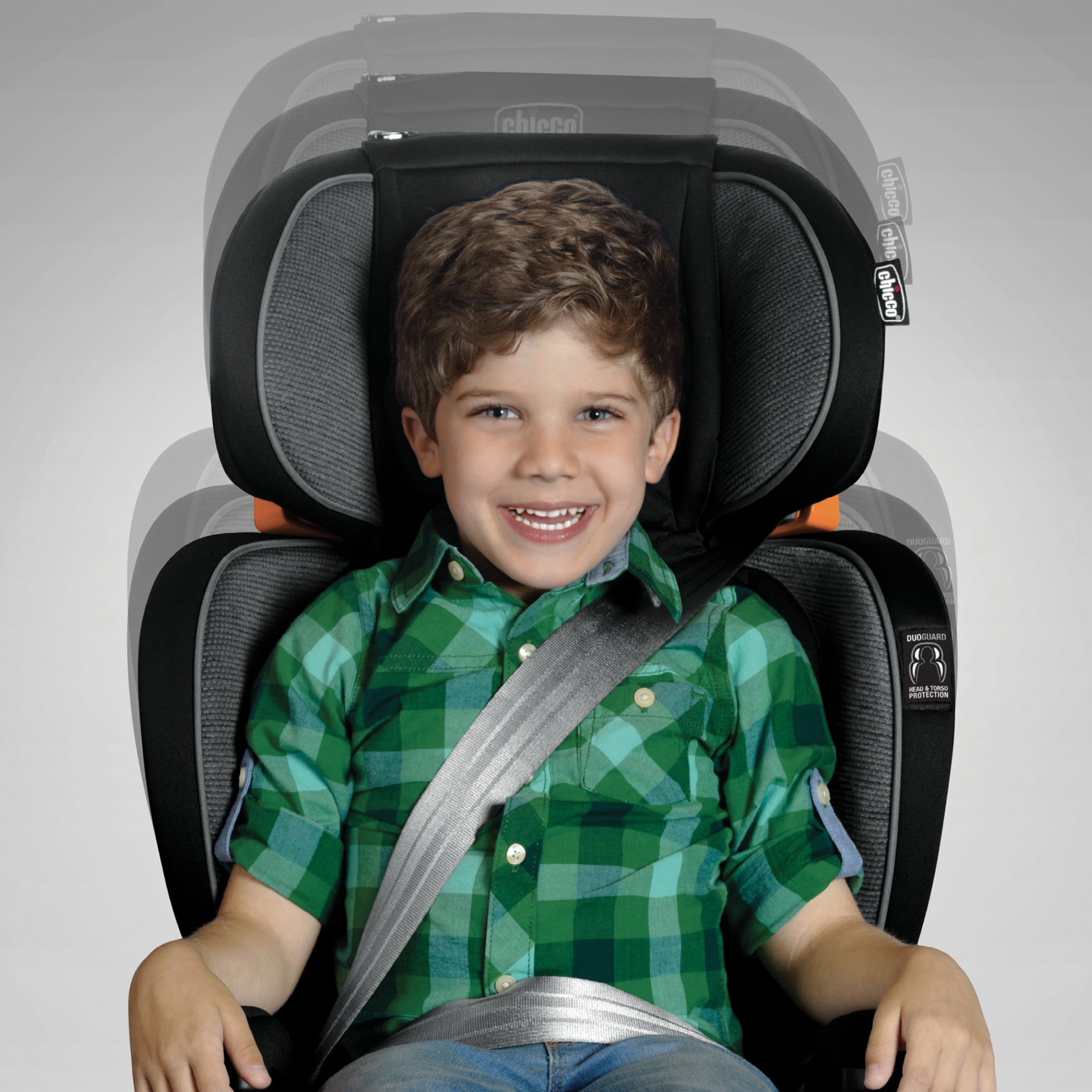 Chicco KidFit Zip Plus 2-in-1 Belt Positioning Booster Car Seat - Taurus (Black/Grey), New - Image 13
