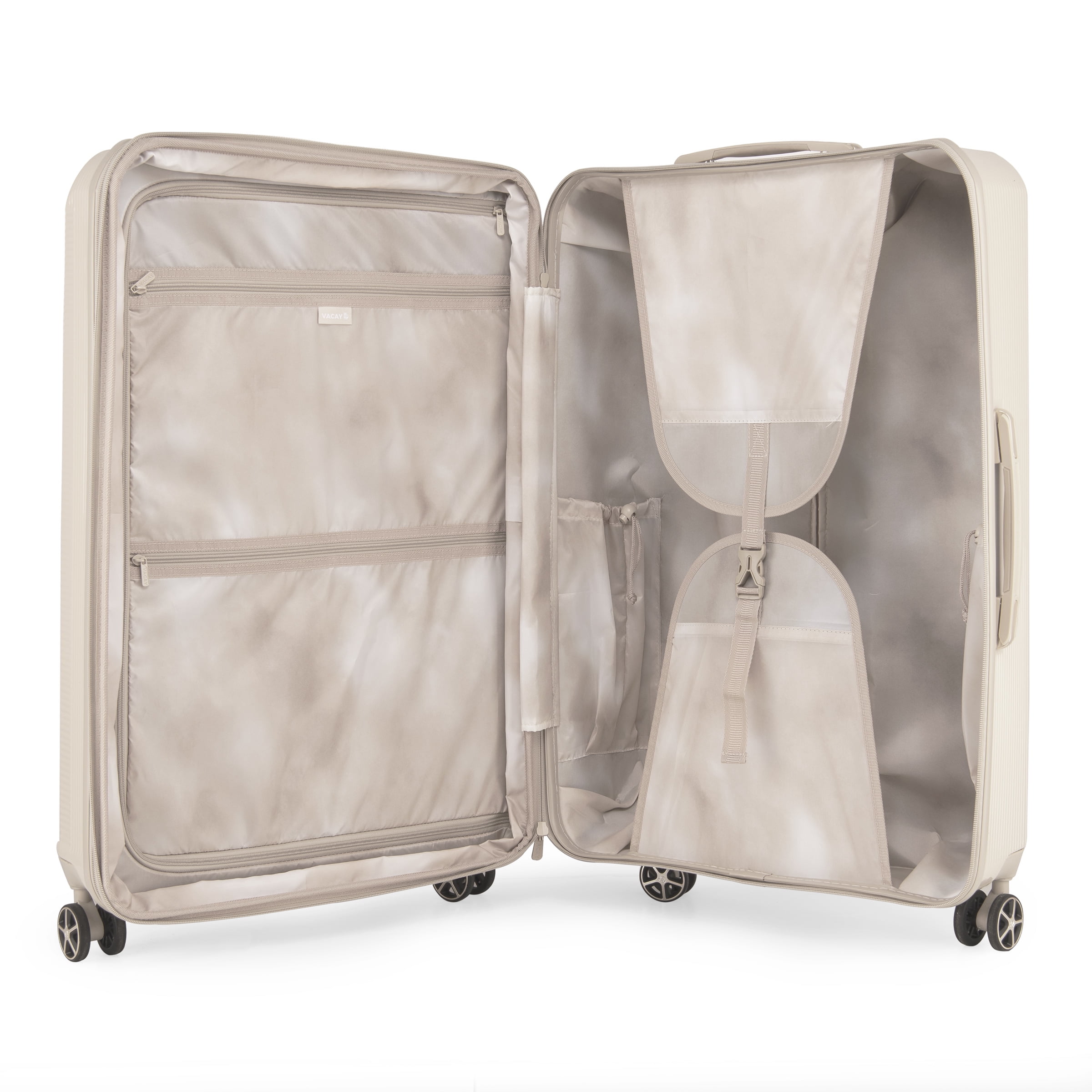 Vacay Hardside Future Collection by iFLY Luggage 2-Piece Set, 20" Carry-on and 28" Checked Luggage, Sand - Image 5