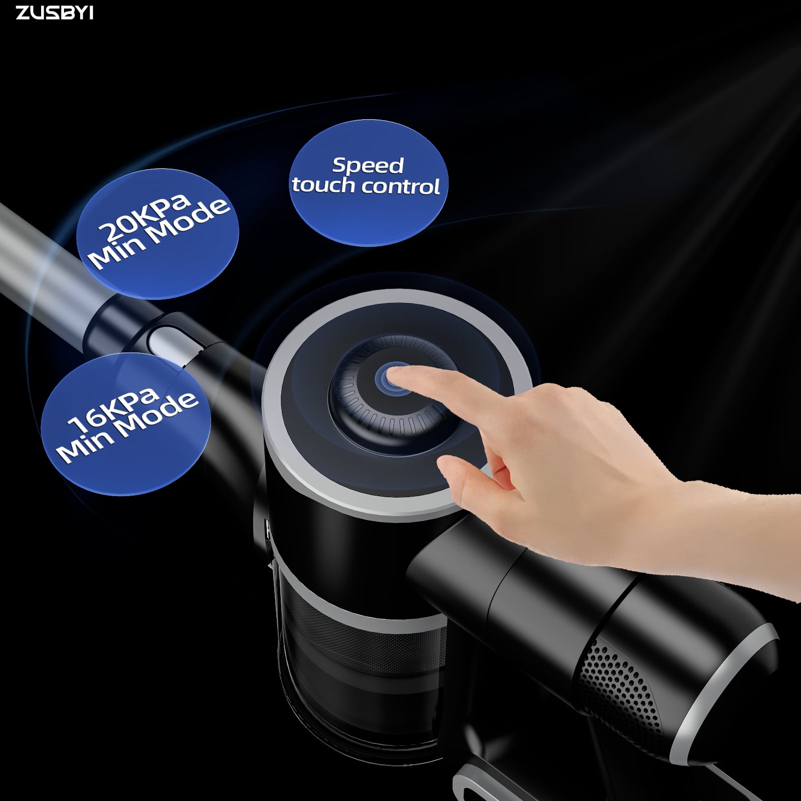 ZUSBYI Cordless Stick Vacuum Cleaner - Telescopic Tube - Image 5