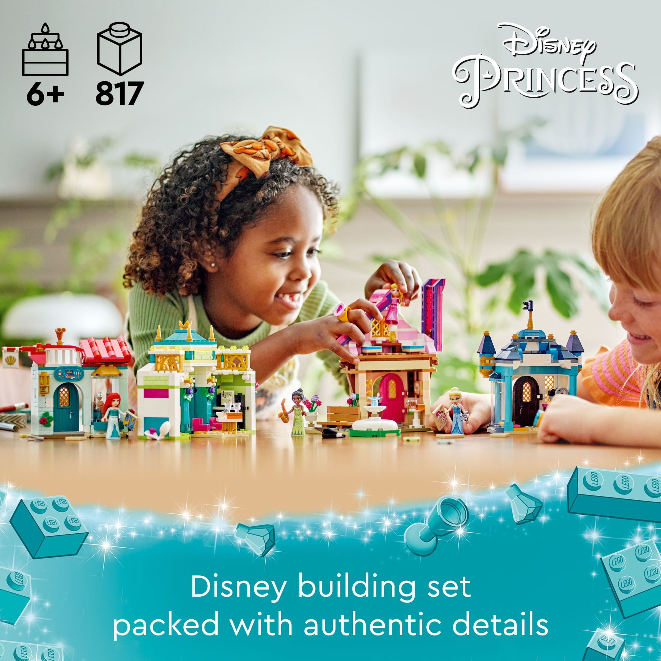 LEGO Disney Princess: Disney Princess Market Adventure, Building Playset Toy for Kids, Treasure Map and 4 Mini-Doll Figures, Fairy Tale Toy Gift for Girls and Boys Ages 6 Plus, 43246 - Image 5
