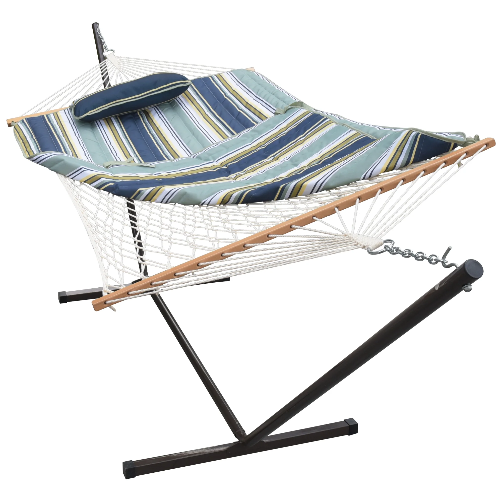 Island Retreat Coastal Stripe Pillow & Pad Set for Hammocks - Image 4