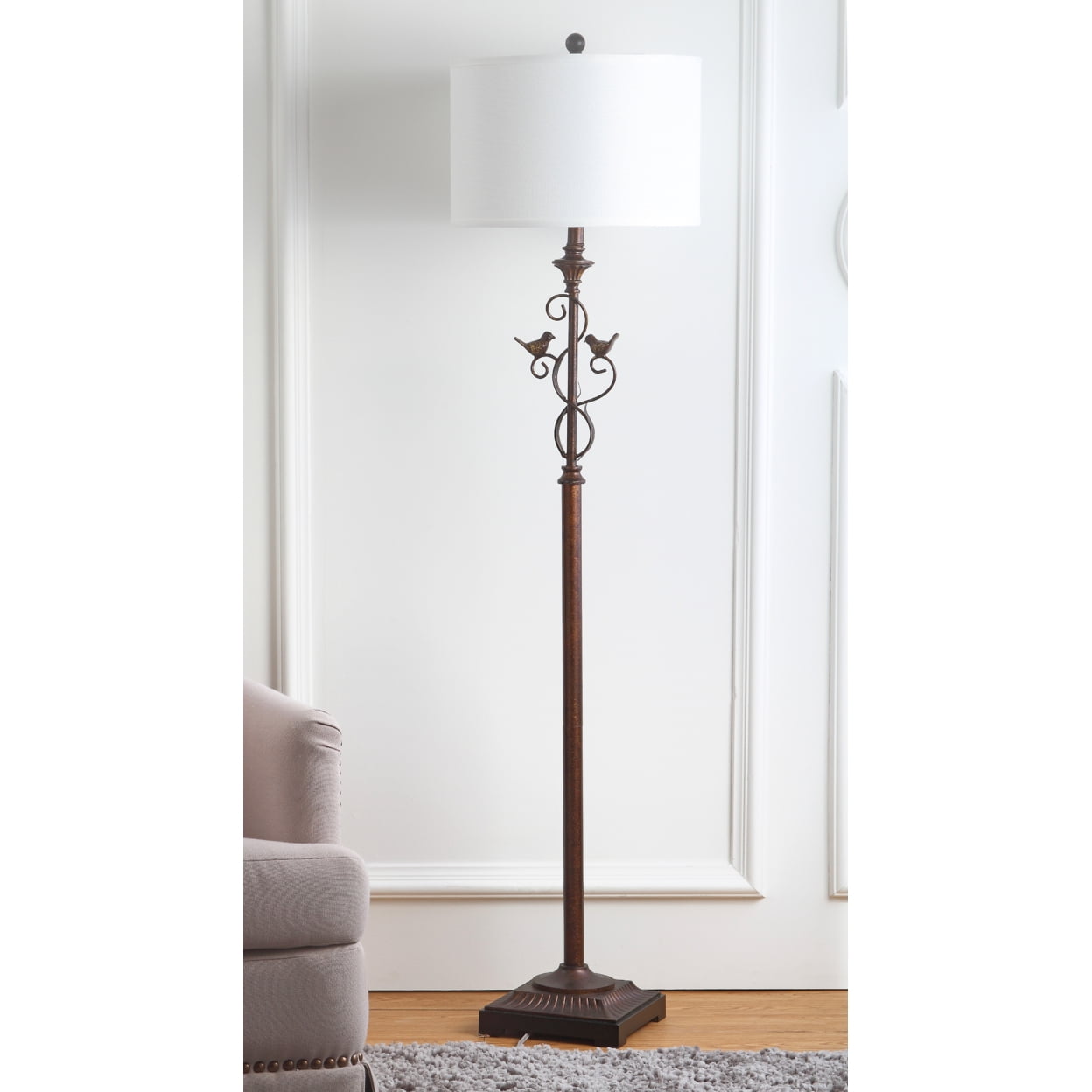 Safavieh Birdsong 61 in. H Antique Floor Lamp, Oil-Rubbed Bronze - Image 5