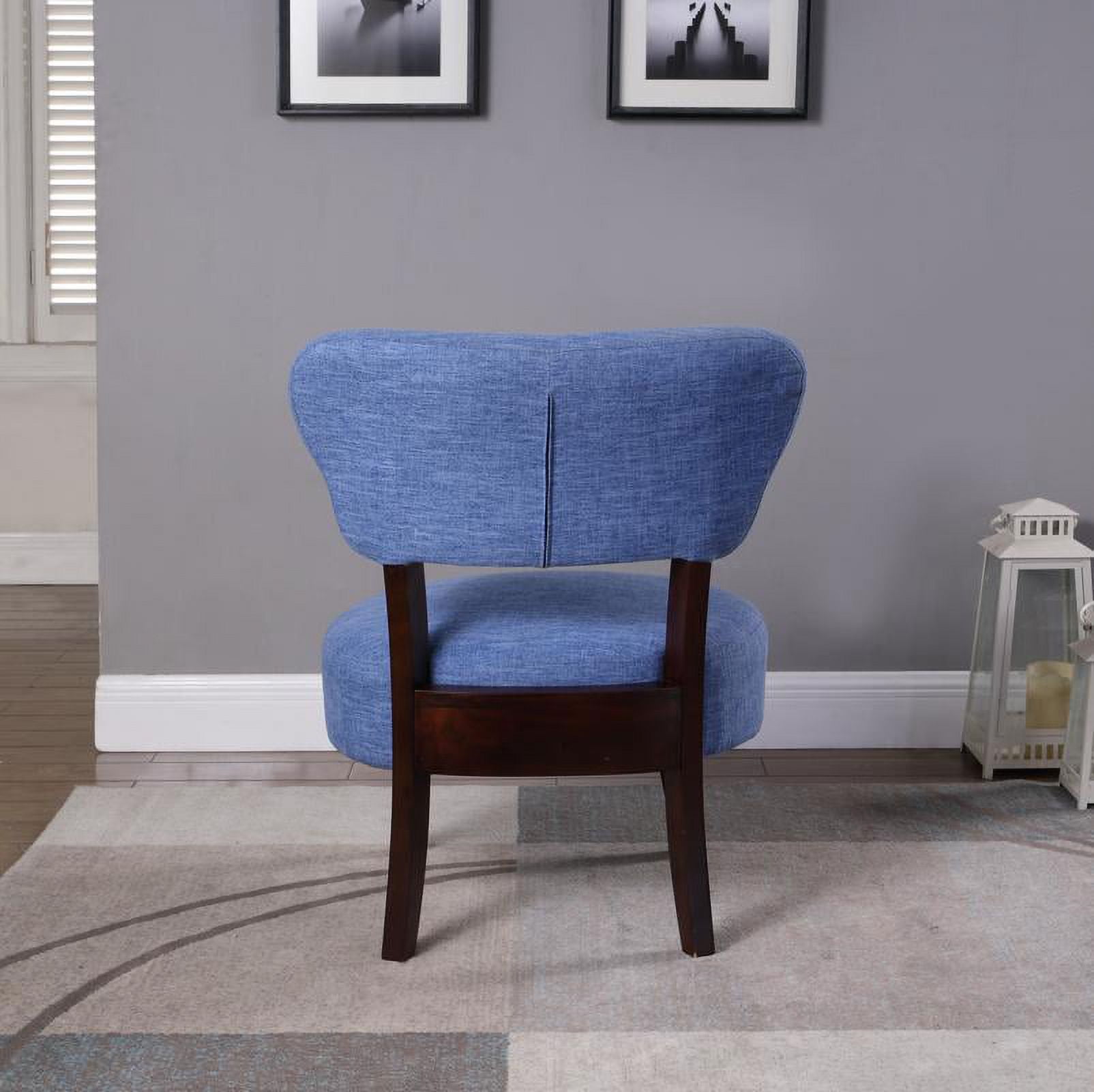 Nathaniel Home Round Seat Accent Chair, Blue - Image 2