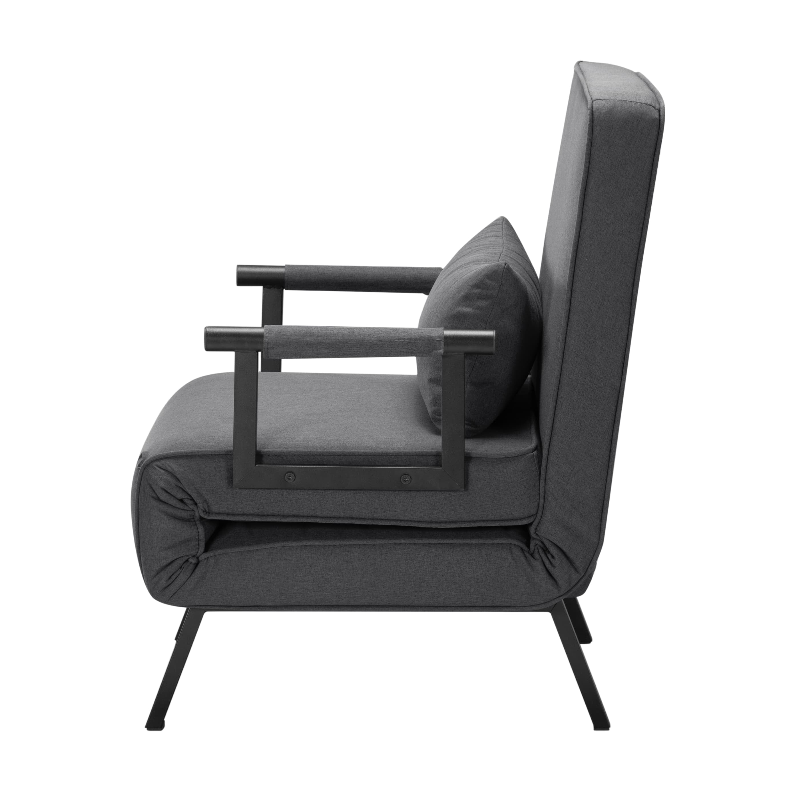 BSHTI 26”Folding Arm Chair Lounge 4-in-1, Convertible Sofa Bed, Modern Sofa Bed,for Small Spaces,Living Room,Guest Room,Office(Dark Gray) - Image 9