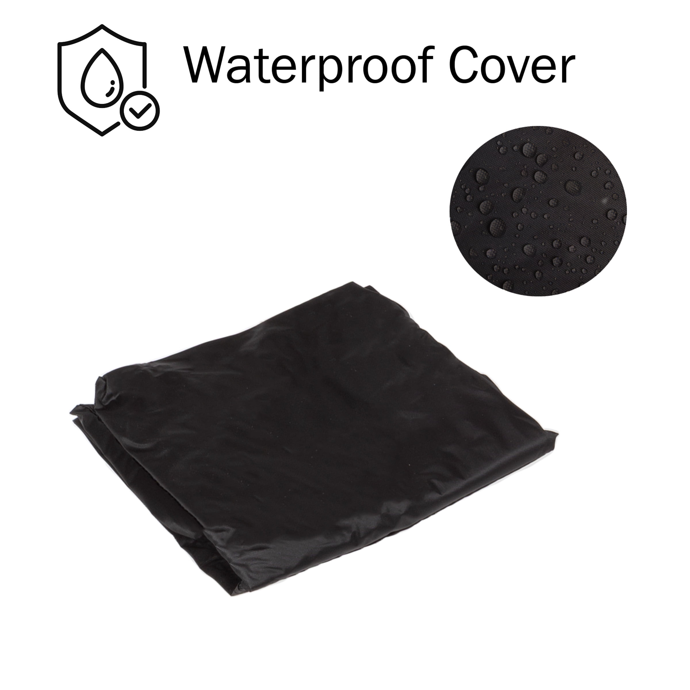 Pure Garden 32-Inch Outdoor Fire Pit with Screen, Cover, and Poker (Black) - Image 3