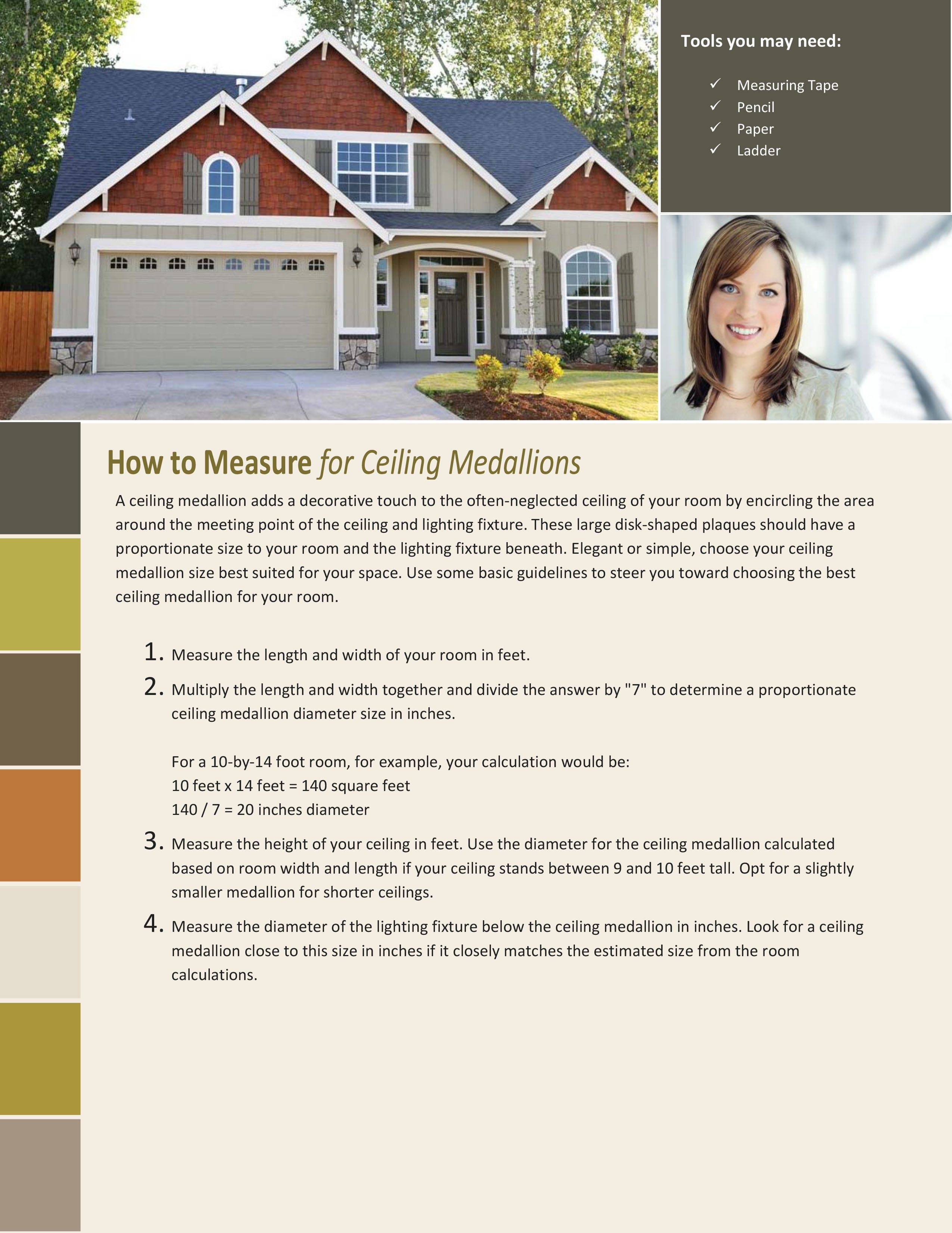 34"W x 17"H x 2"ID x 11 3/4"C x 1"P Emerald Architectural Grade PVC Contemporary Ceiling Medallion - Image 8