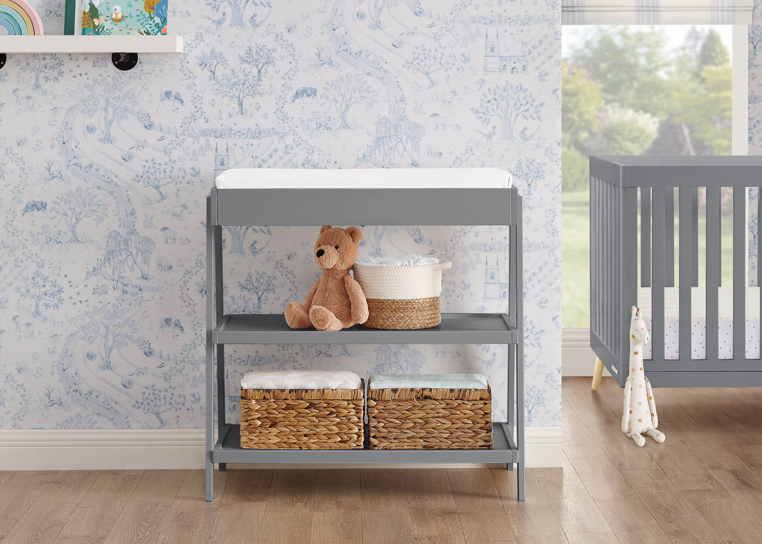 Delta Children Scout Changing Table - Greenguard Gold Certified, Grey - Image 3