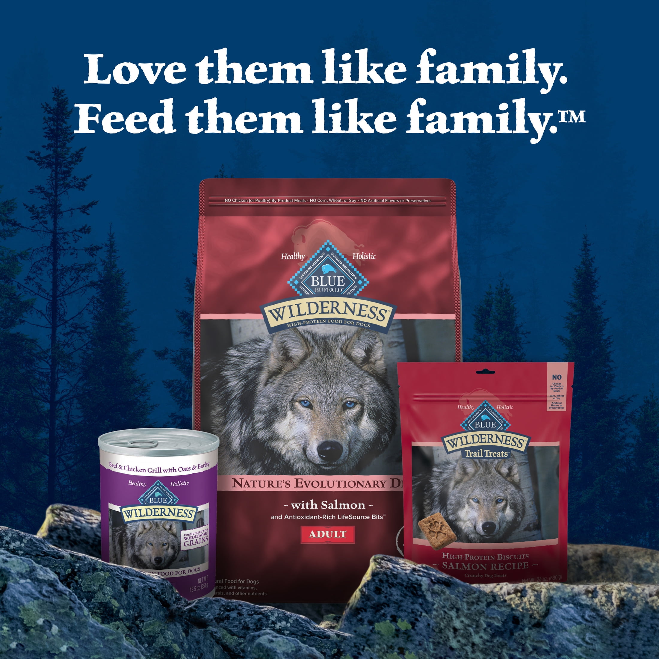 Blue Buffalo Wilderness Natural High-Protein Adult Dog Dry Food, Salmon Recipe, 24 lb. - Image 8