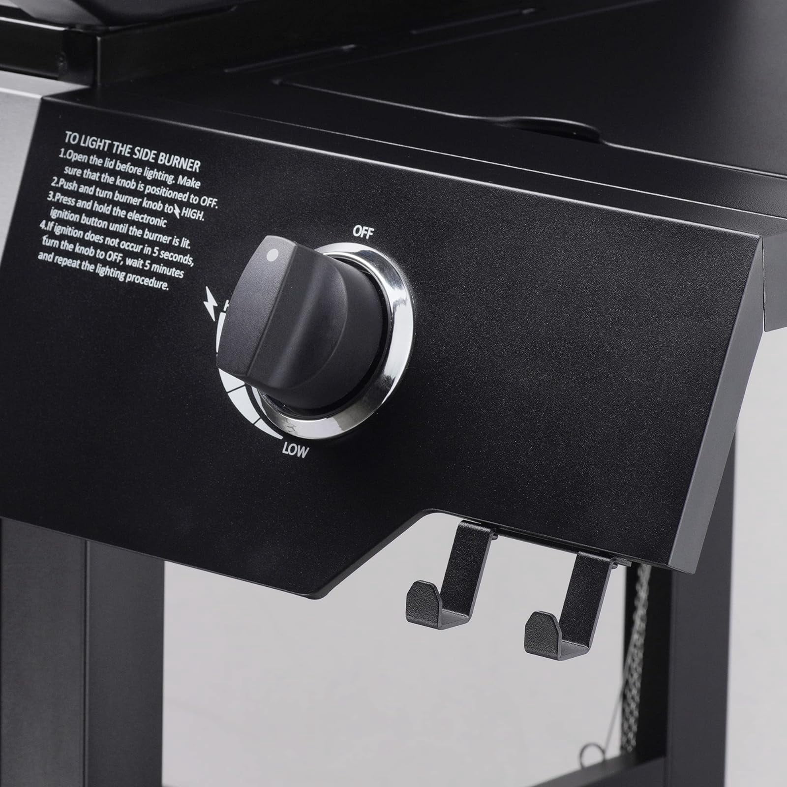 VANSTON 48,000 BTU Cart Style Liquid Propane Gas Grill, Stainless Steel BBQ Grill High Performance 3 Burners with Side Burner - Image 6