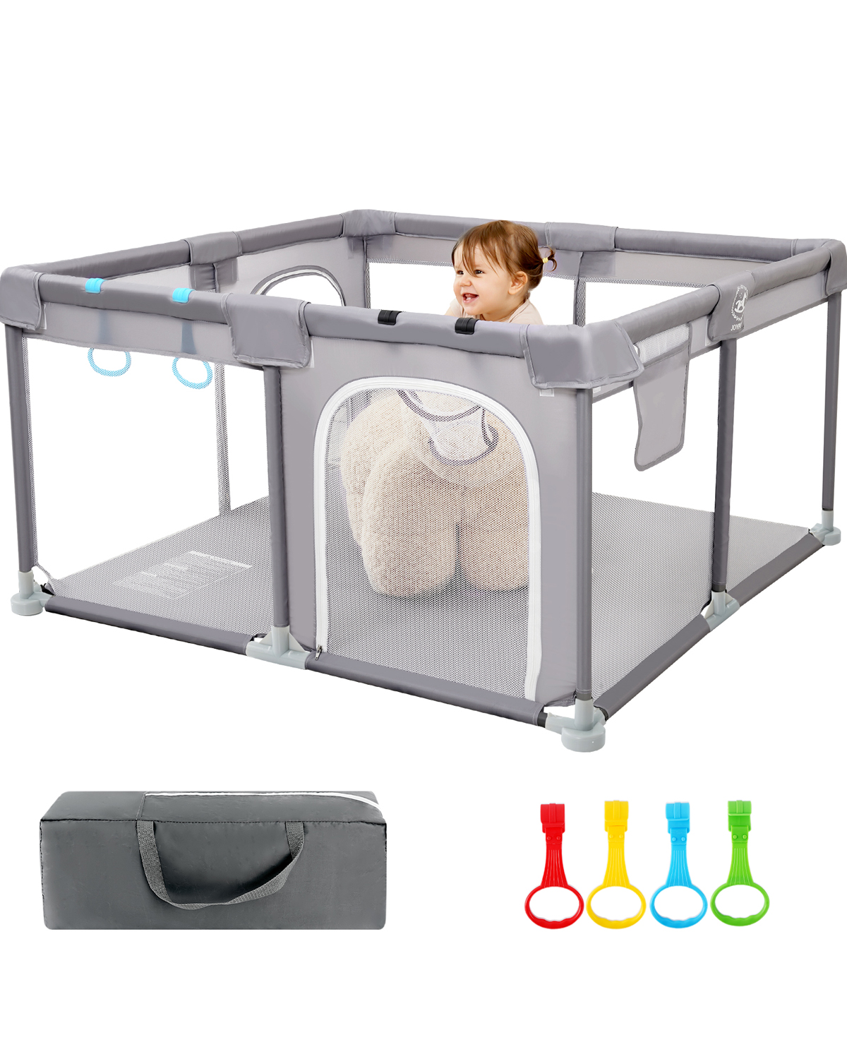 Joypony Baby Playpen, 50x50inch Extra Large Playpen Baby Playard Kids Activity Center - Image 5