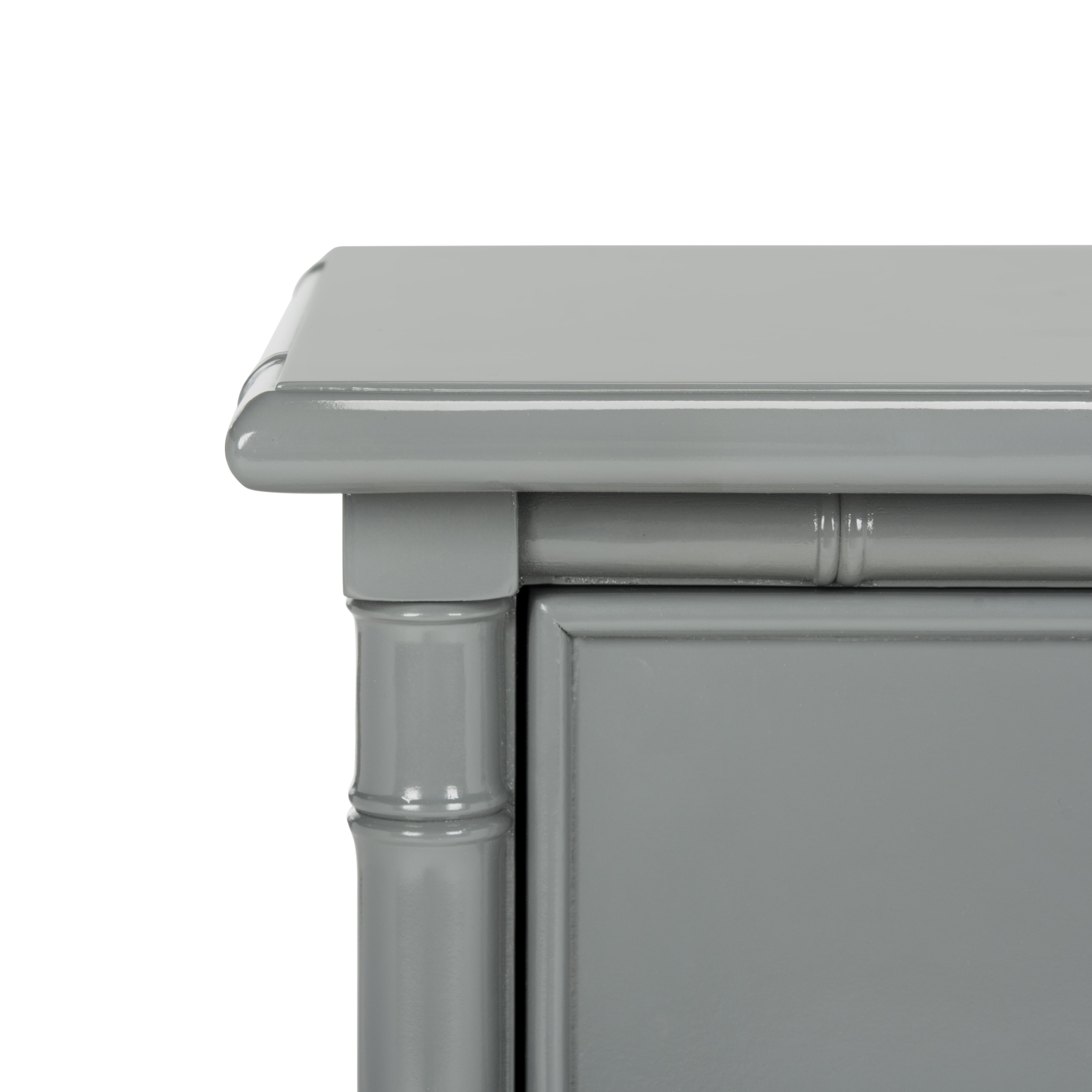 Safavieh Mina Modern Coastal 3-Drawer Grey Bamboo Nightstand - Image 10