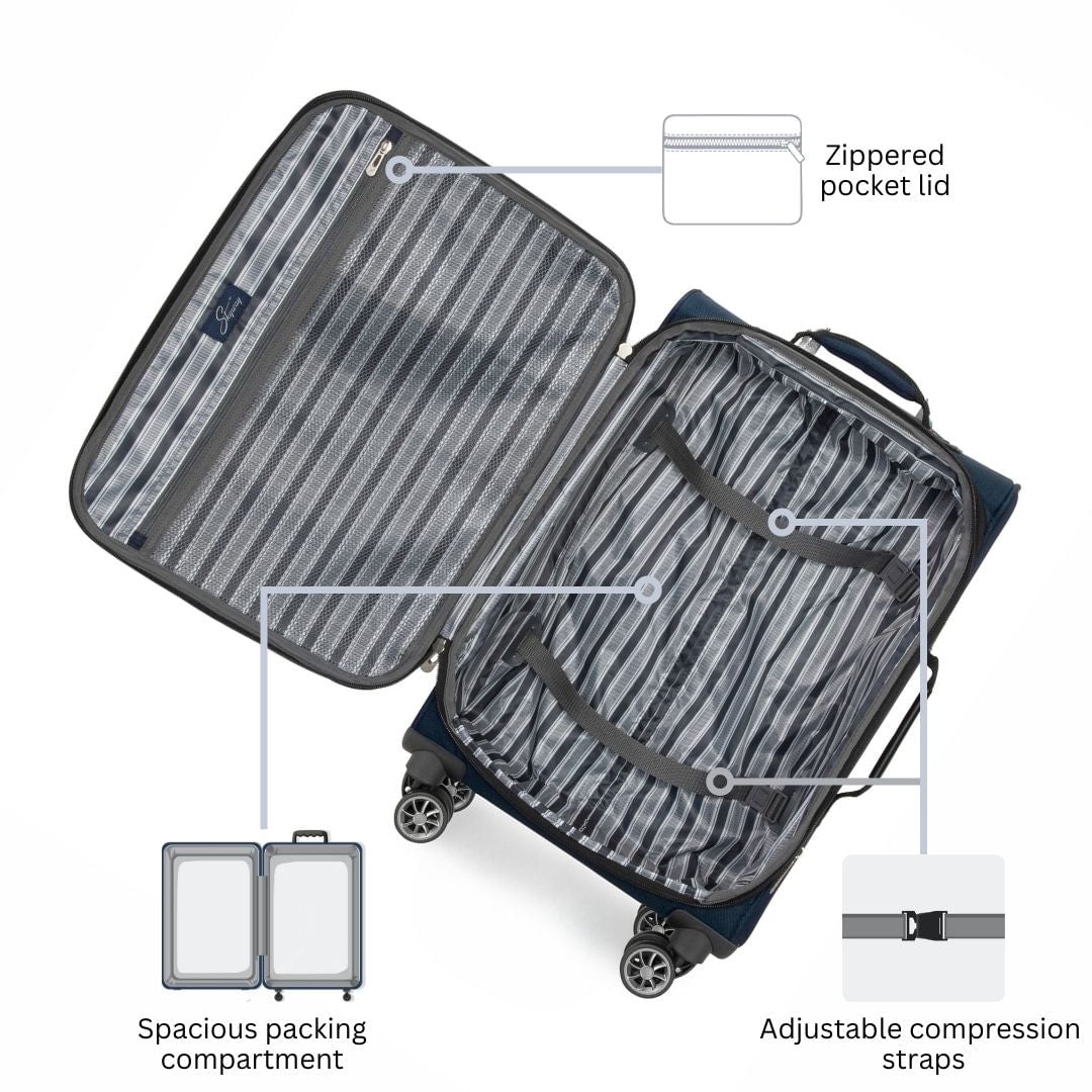 Skyway Luggage Epic Softside 28" 8 Wheel Large Check-In Spinner, Adult - Image 3