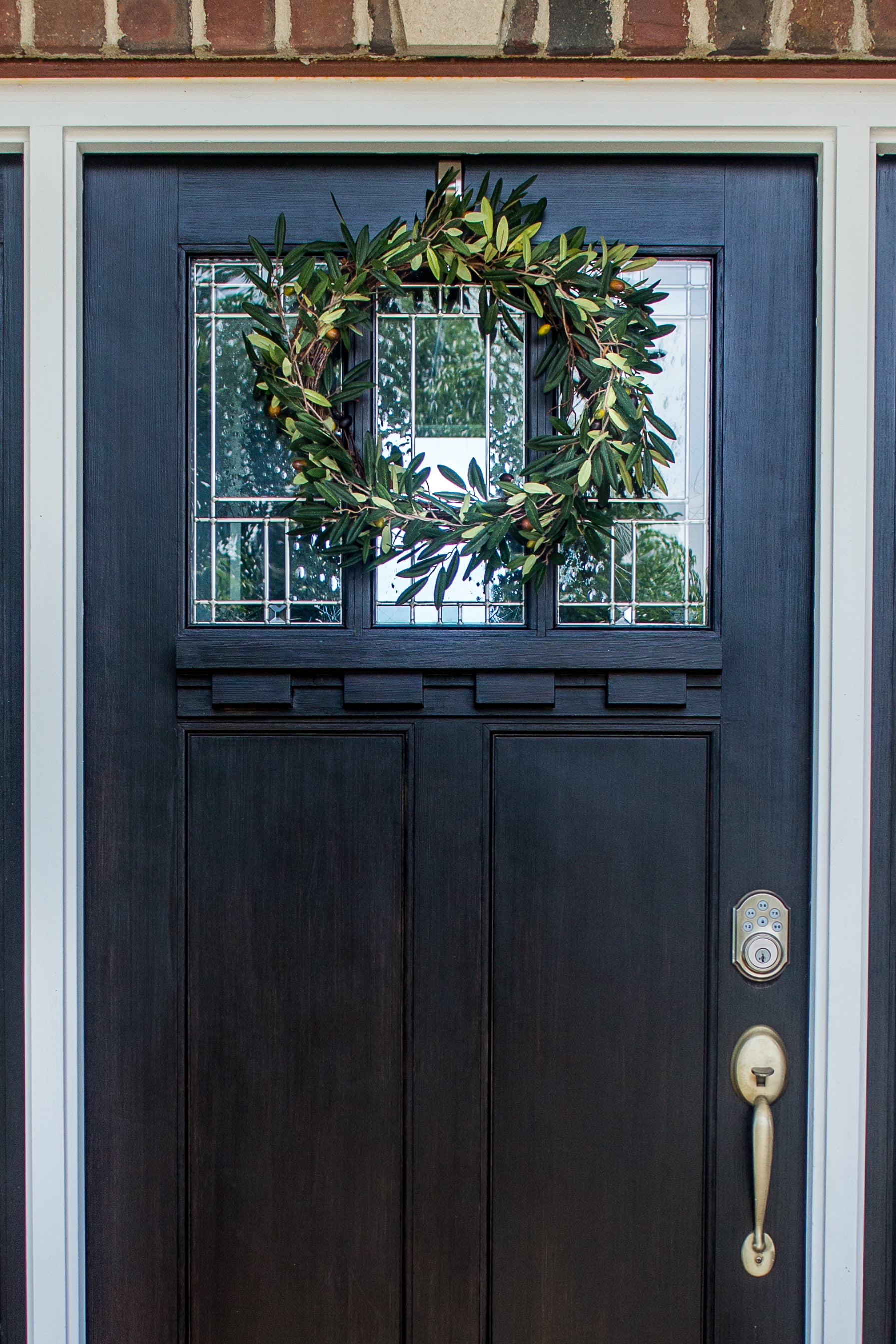 Nearly Natural 20" Olive Artificial Wreath, Green - Image 6