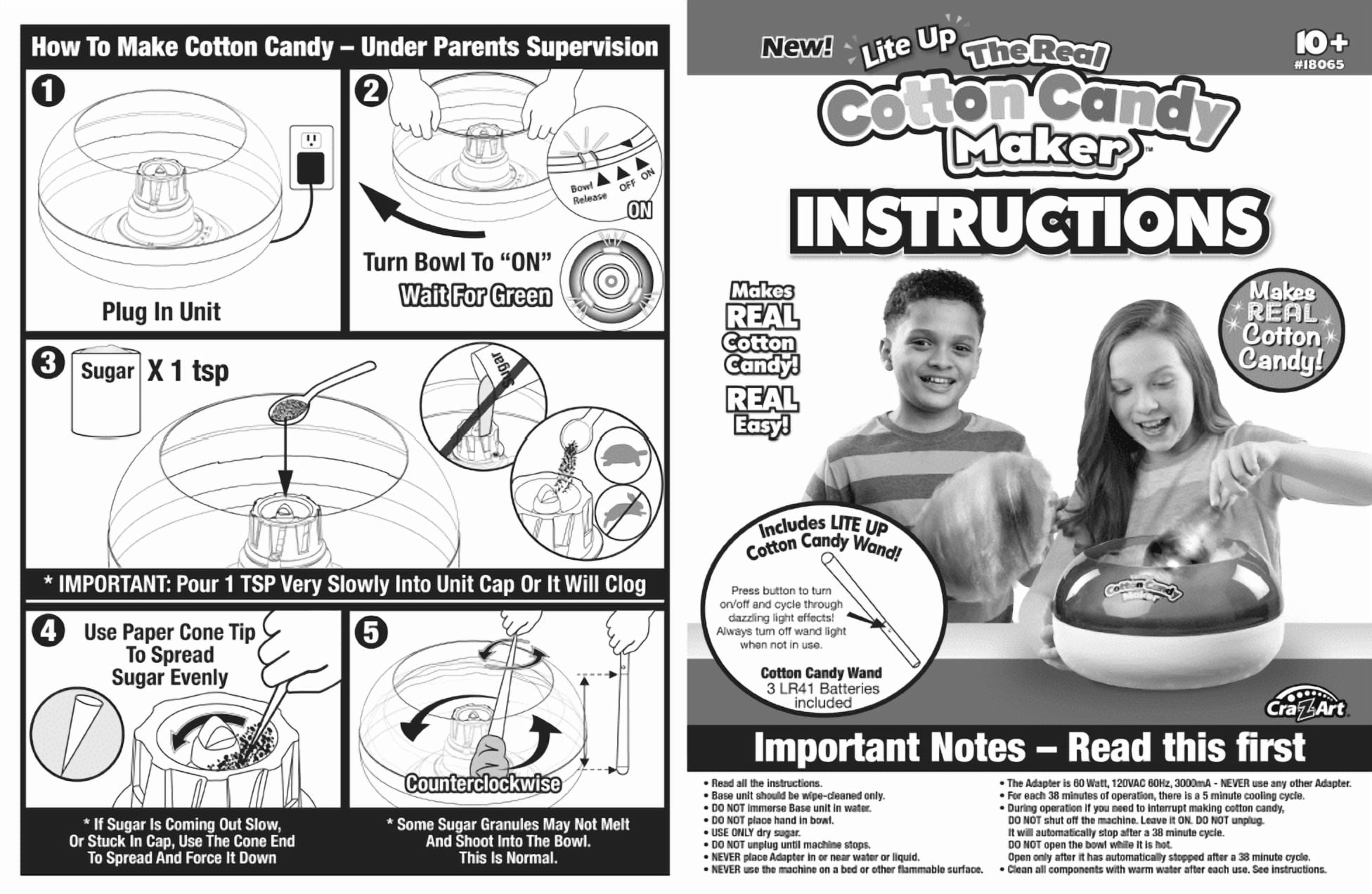 Cra-Z-Art the Real Cotton Candy Maker Play Cooking & Baking Toys - Unisex - Image 9