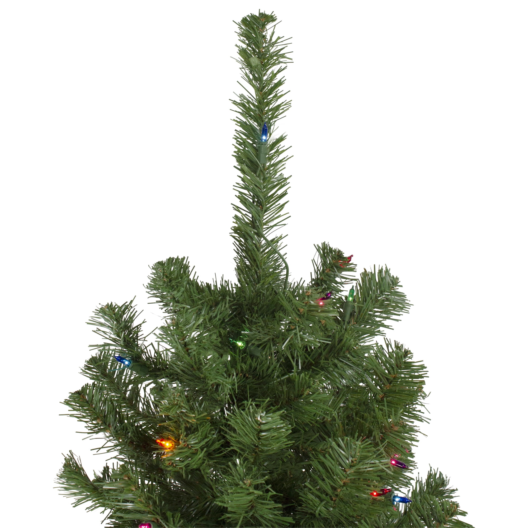 Northlight 6' Pre-Lit Alberta Pine Slim Artificial Christmas Tree - Multi Lights - Image 2