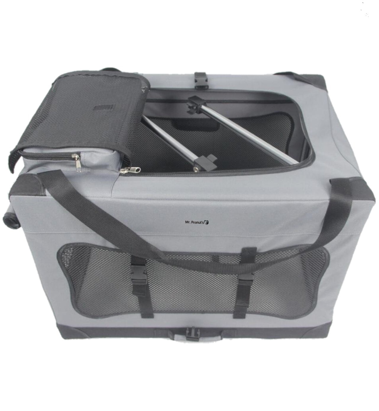 Mr. Peanut's Soft Sided Portable Pet Crate with Lightweight Aluminum Frame - Image 8