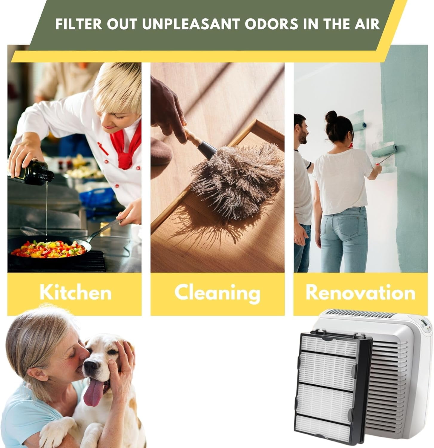 Nispira HAPF600 True HEPA Filter Replacement Compatible with Holmes Air Purifier, 6 Packs - Image 4