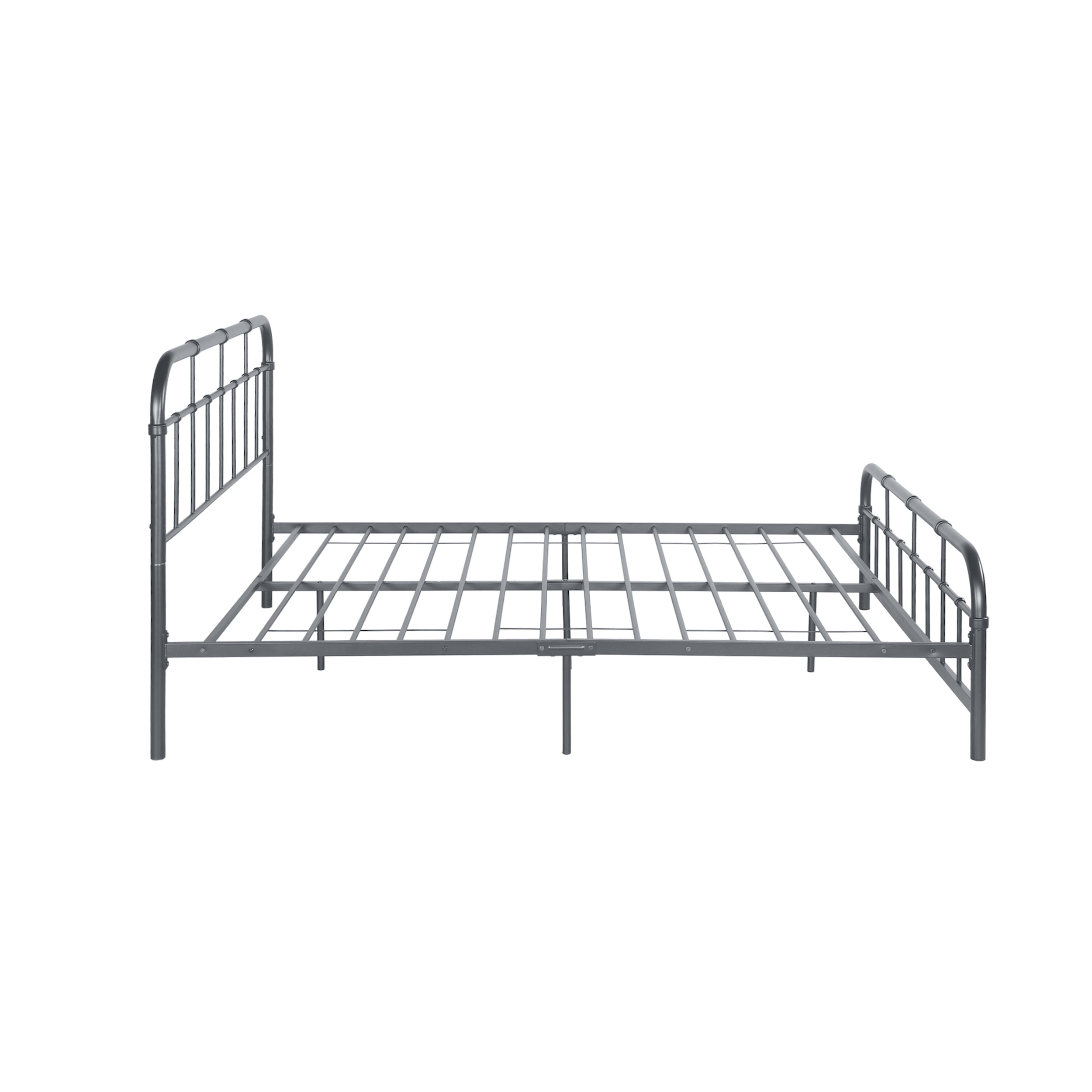 Noble House Khari Industrial Style Queen-Size Iron Minimal Bed Frame, Charcoal Gray - Image 8