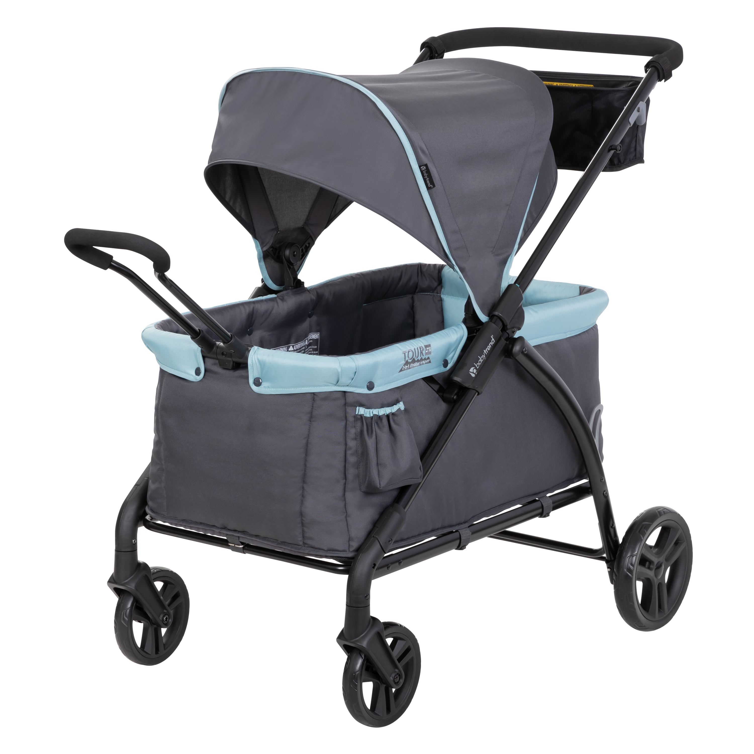 Baby Trend Tour LTE 2-in-1 Wagon Stroller, Compact Fold, Blue - Image 4