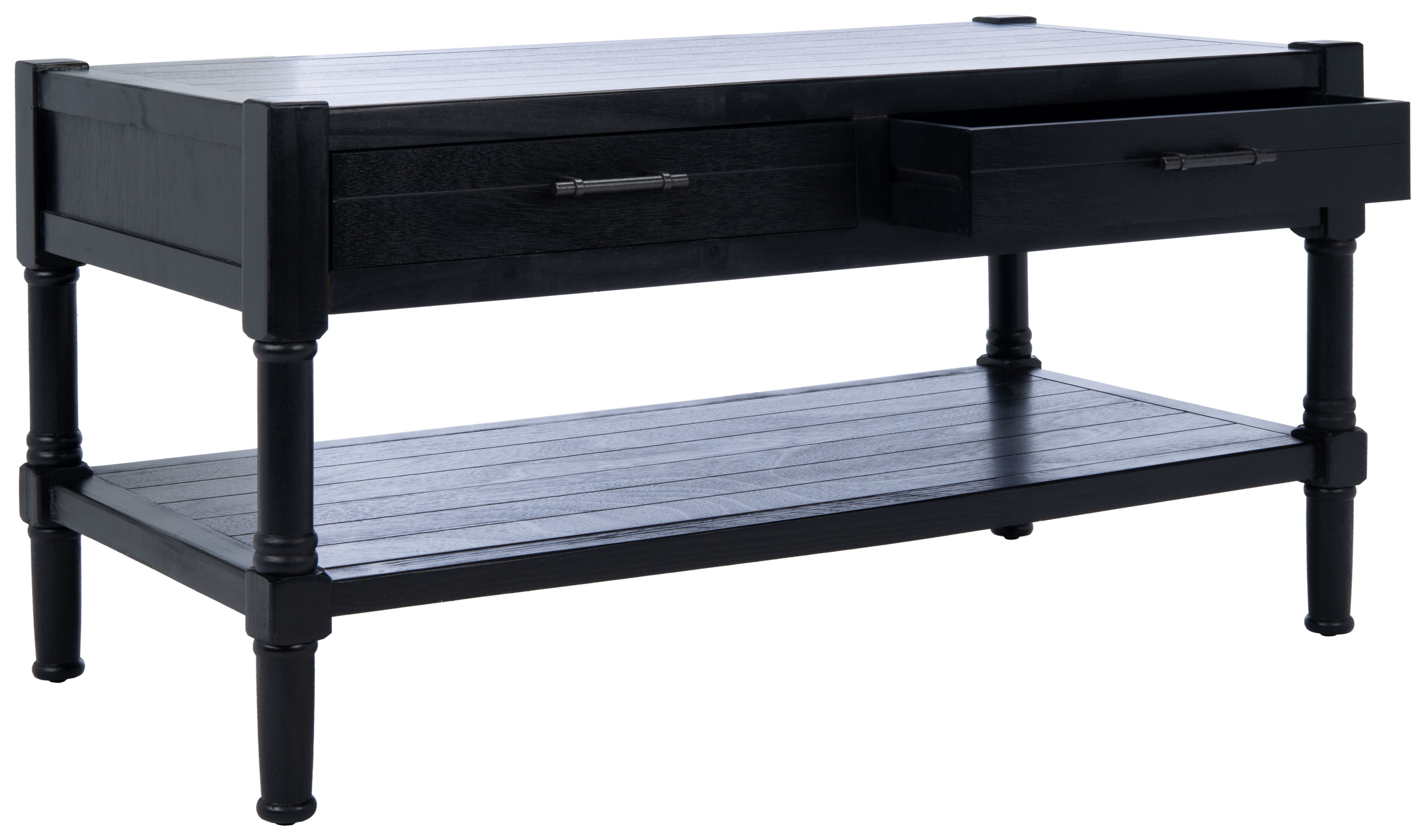SAFAVIEH Filbert Solid 2 Drawer Coffee Table, Black - Image 4